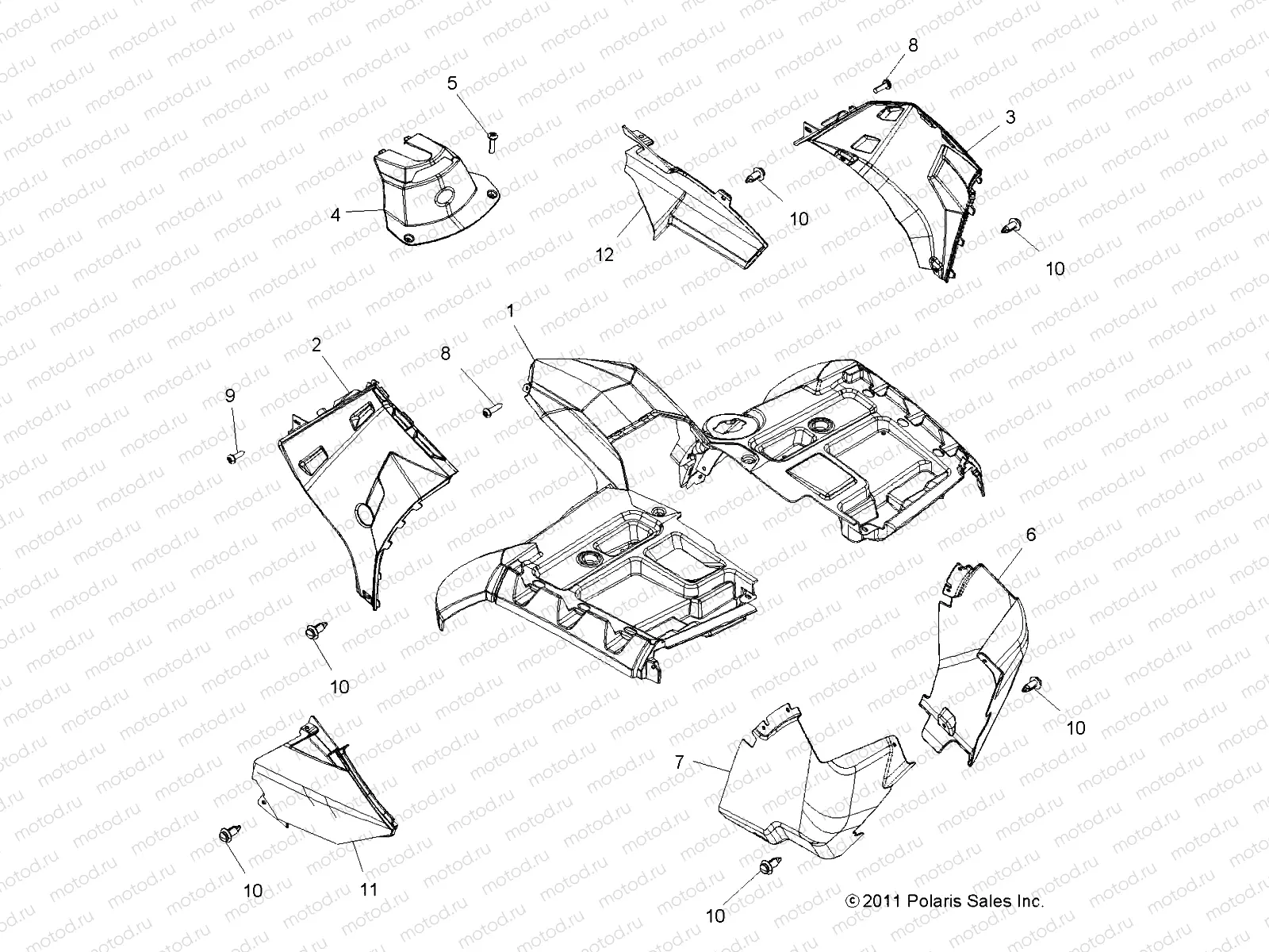 BODY | BODY, FRONT CAB - A12DN5EAF/EAR (49ATVCAB12SPTRGEPS)