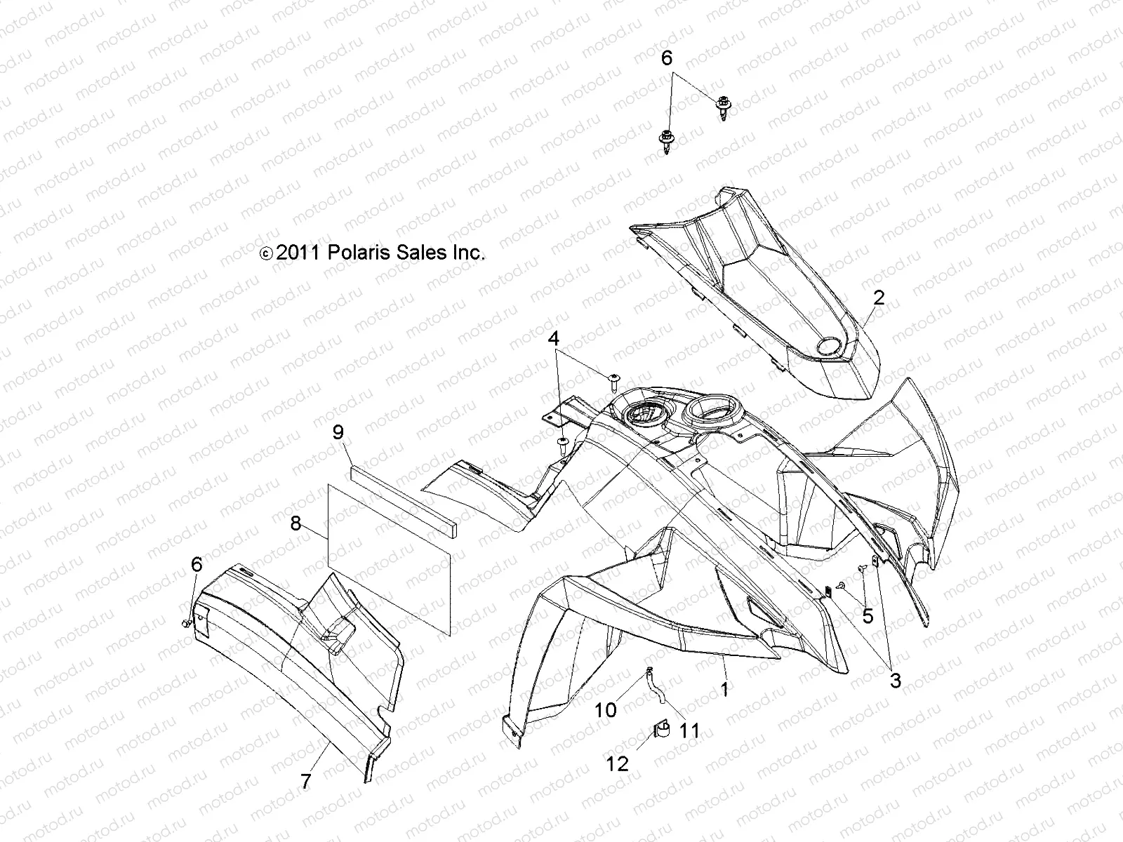 BODY | BODY, FRONT CAB - A12NA32AA (49ATVCAB12TBLZR)