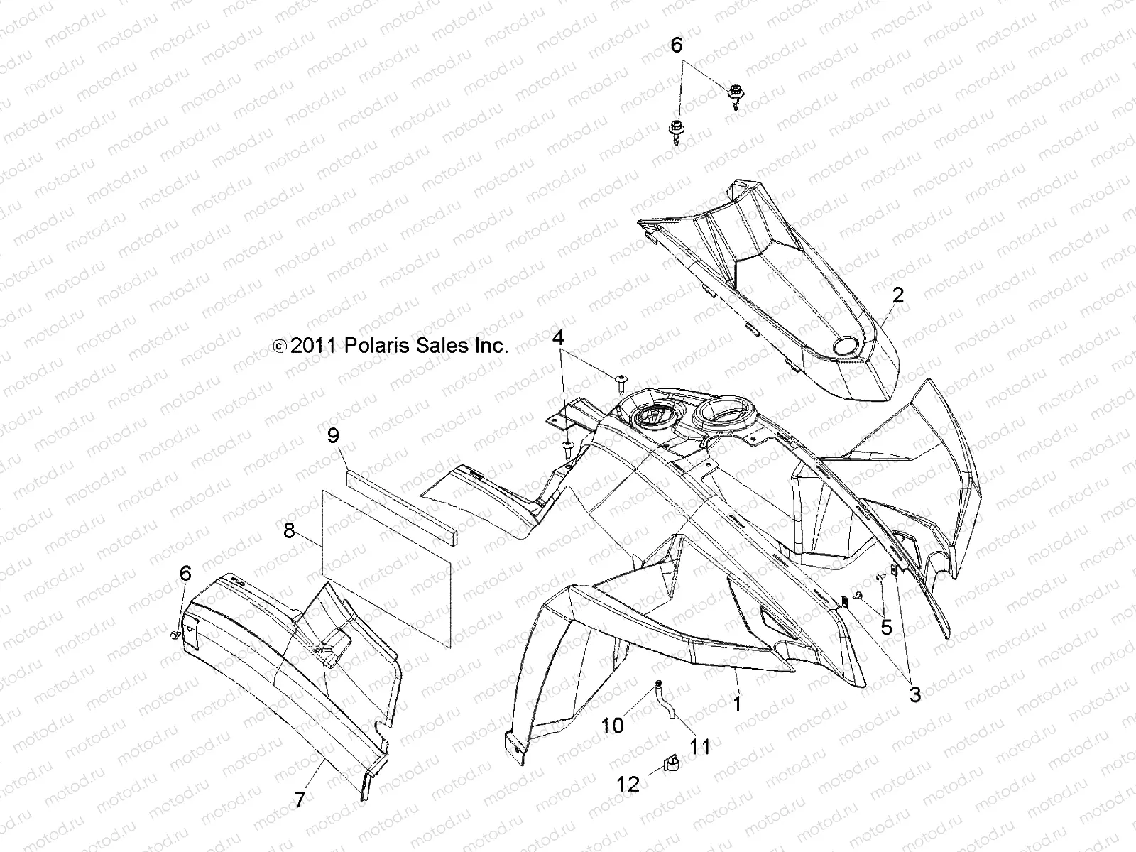 BODY | BODY, FRONT CAB - A12NG50FA (49ATVCAB12SCRAMI)