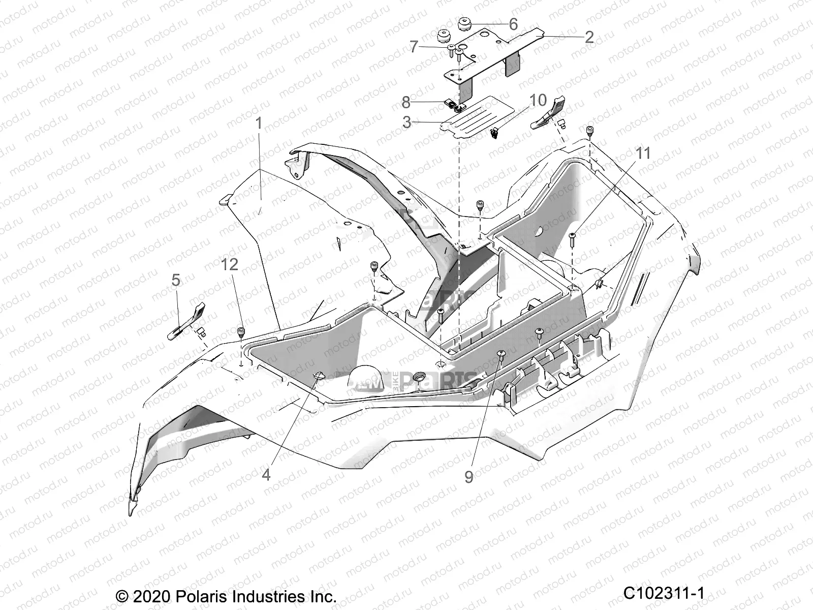 BODY | BODY, FRONT CAB - A21SEA57F1/T57C1/C2/F1 (C102311-1)