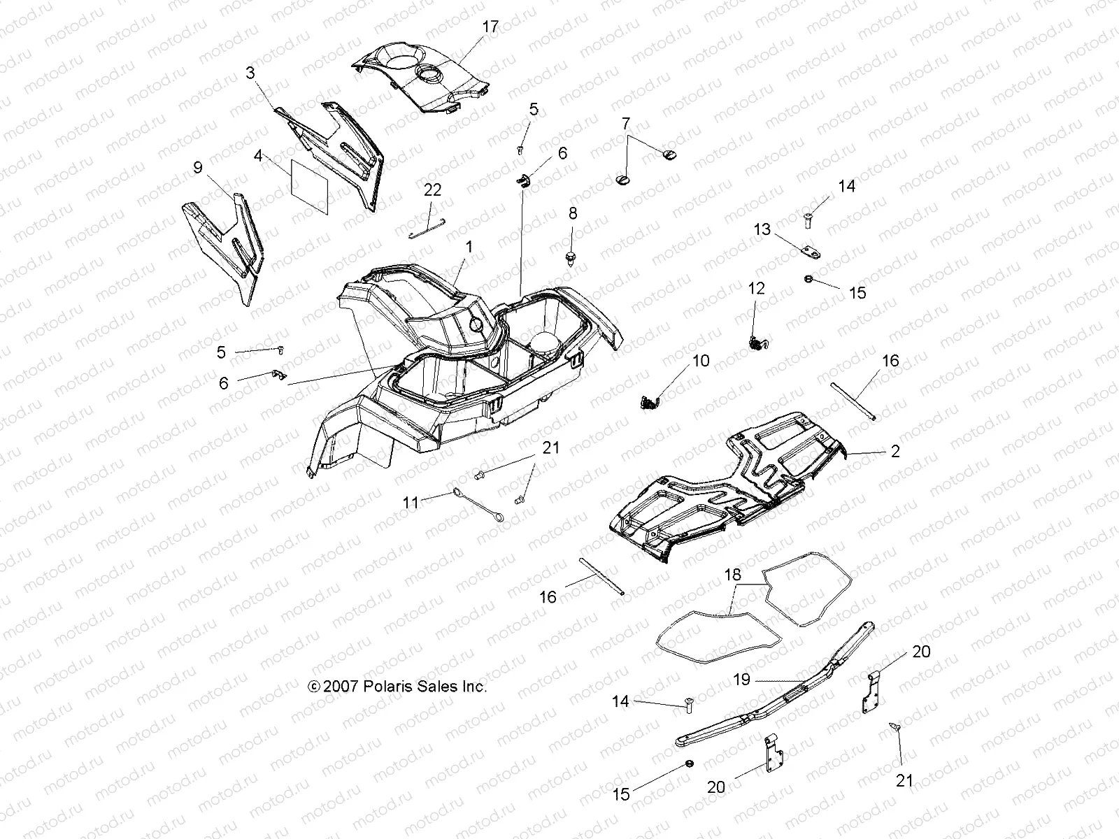 BODY | BODY, FRONT CAB and FRONT BOX COVER - A10LB27AA (49ATVCAB08SP300)