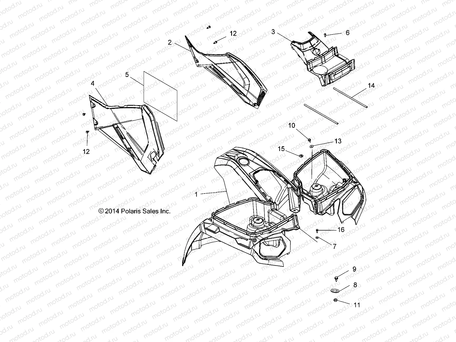BODY | BODY, FRONT CAB and SIDE PANELS - A15SEH57AD (49ATVCAB15570A)