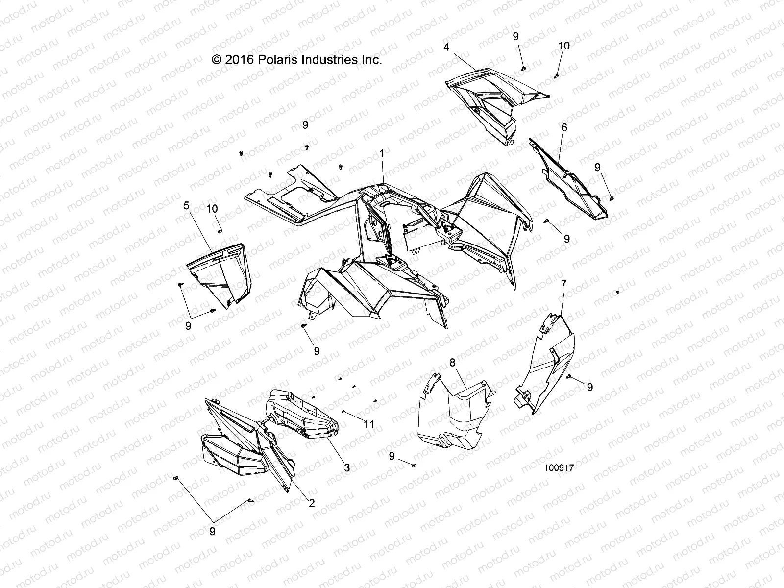 BODY | BODY, FRONT CAB and SIDE PANELS - A18SVA85B5 (100917)