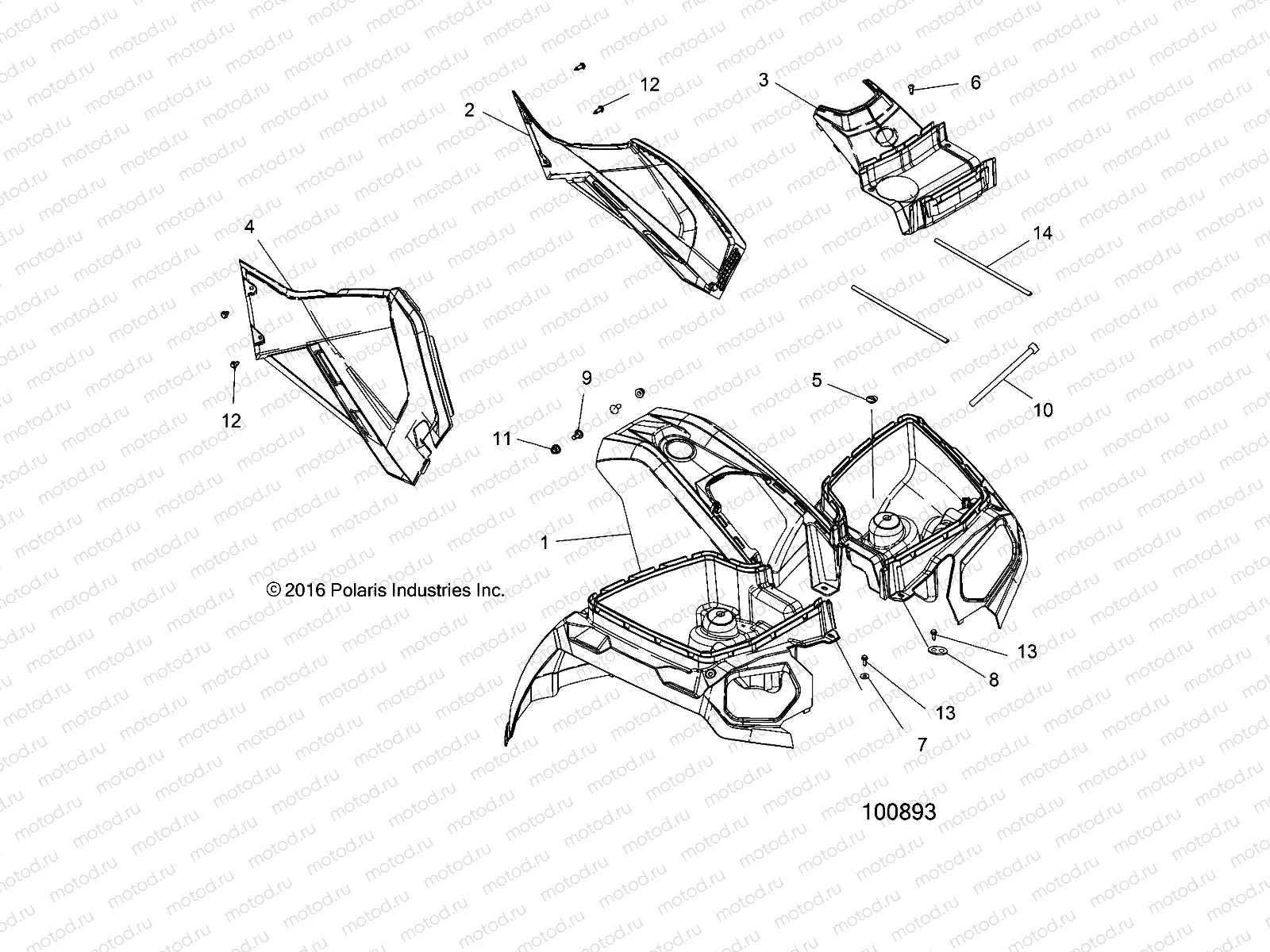 BODY | BODY, FRONT CAB and SIDE PANELS - A19SHD57B9/E57BJ/E57BW (100893)