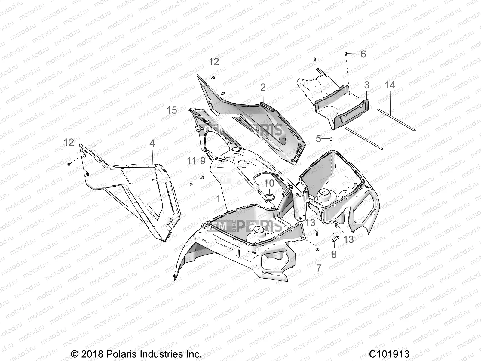 BODY | BODY, FRONT CAB and SIDE PANELS - A19SHS57CP (C101913)