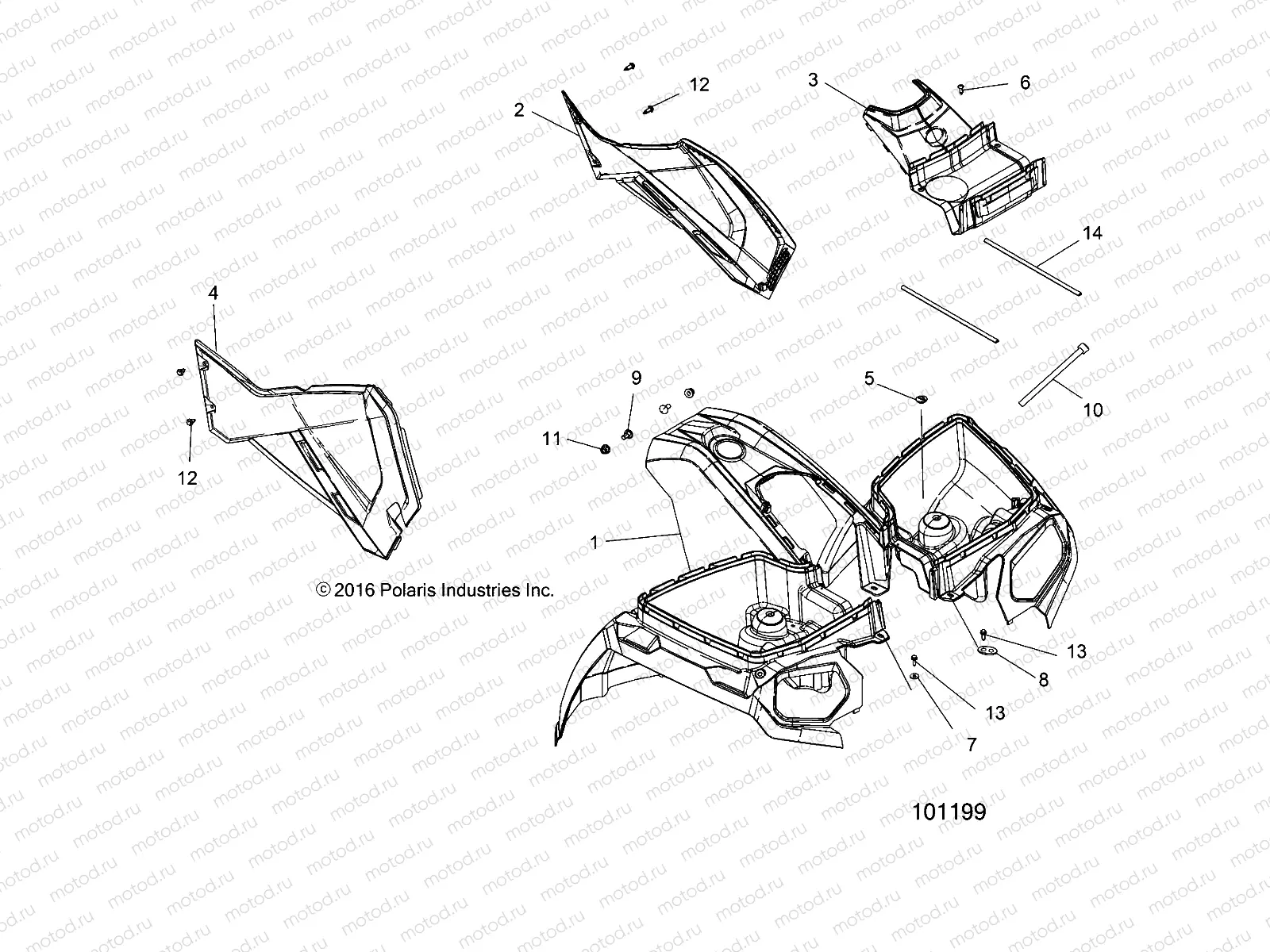 BODY | BODY, FRONT CAB and SIDE PANELS - A19SJE57BH (101199)