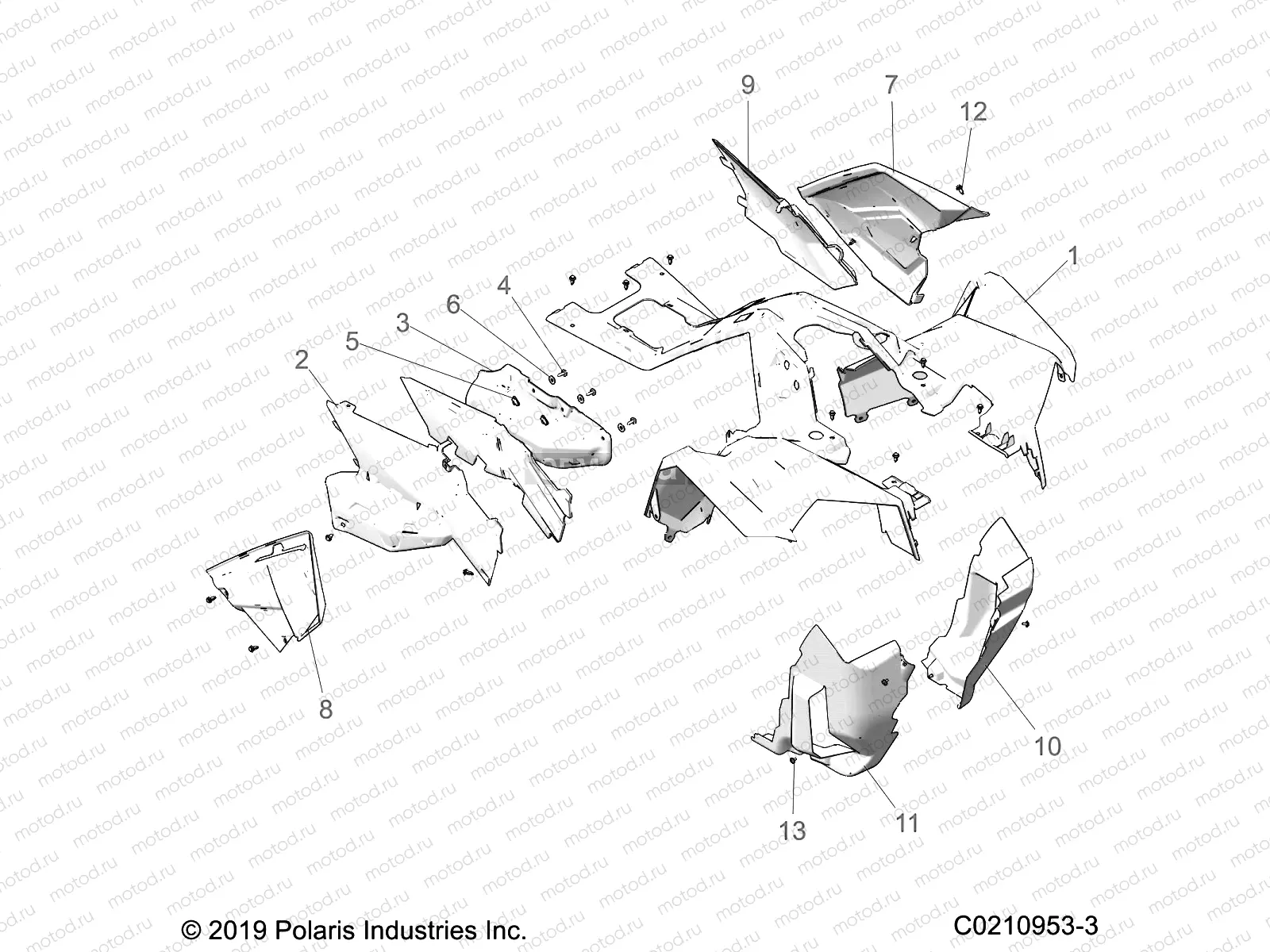 BODY | BODY, FRONT CAB and SIDE PANELS - A20SGE95AK (C0210953-3)