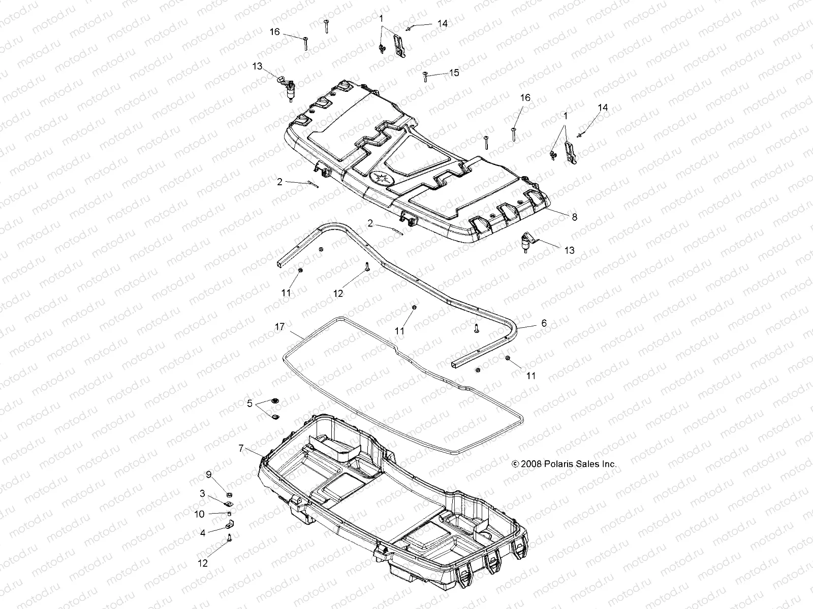 BODY | BODY, FRONT CARGO BOX - A09ZX85AR/8XAG (49ATVBOX09SPEPS850)