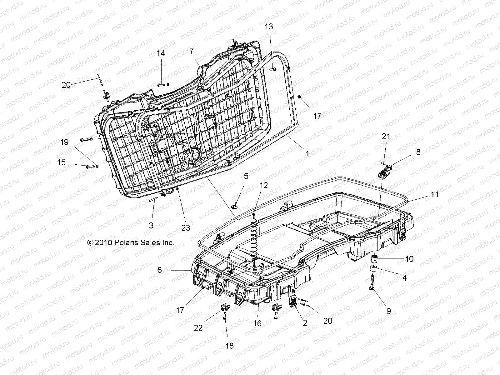 BODY | BODY, FRONT CARGO BOX - A11TN55FA (49ATVBOX11SP850)