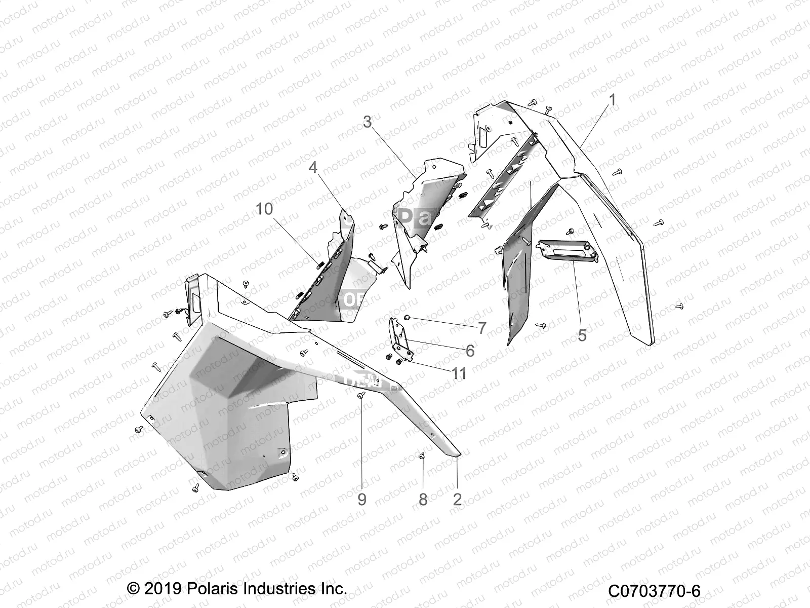 BODY | BODY, FRONT FENDER - Z21RAU92AN/BN (C0703770-6)
