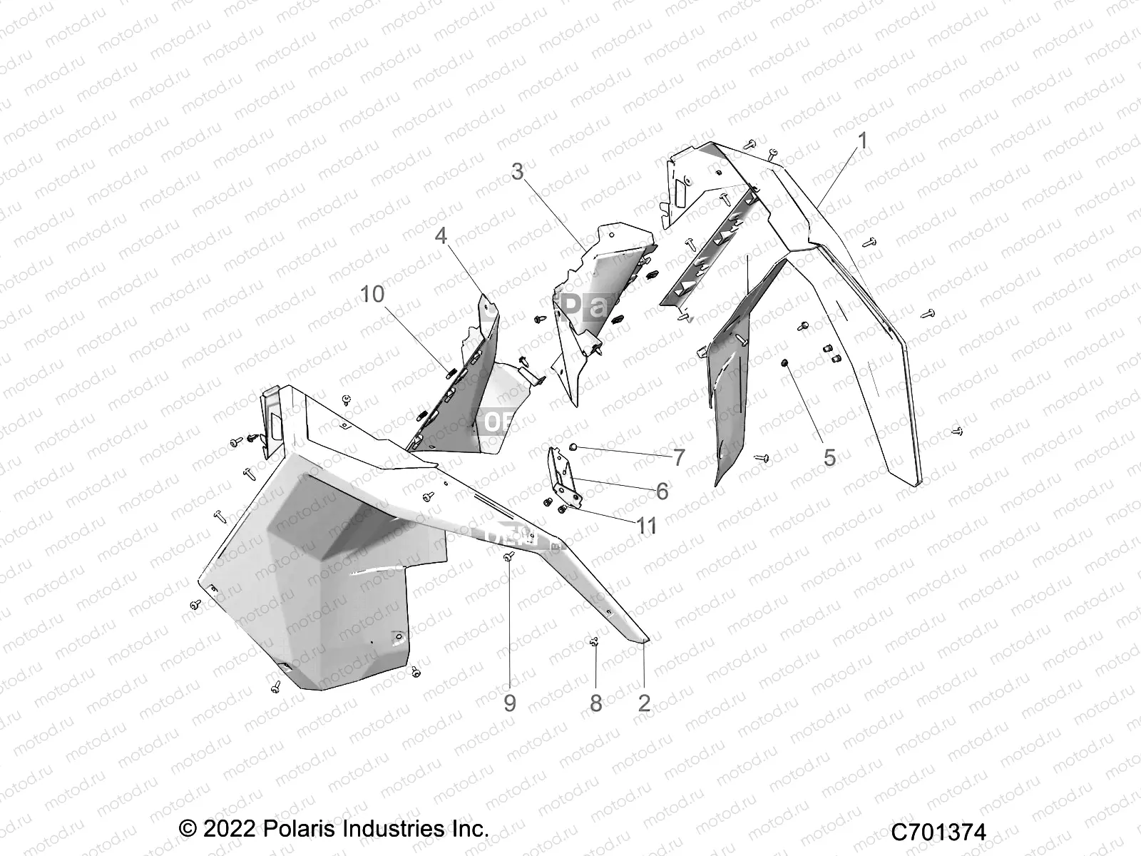 BODY | BODY, FRONT FENDER - Z22RAE92AD/AJ (C701374)