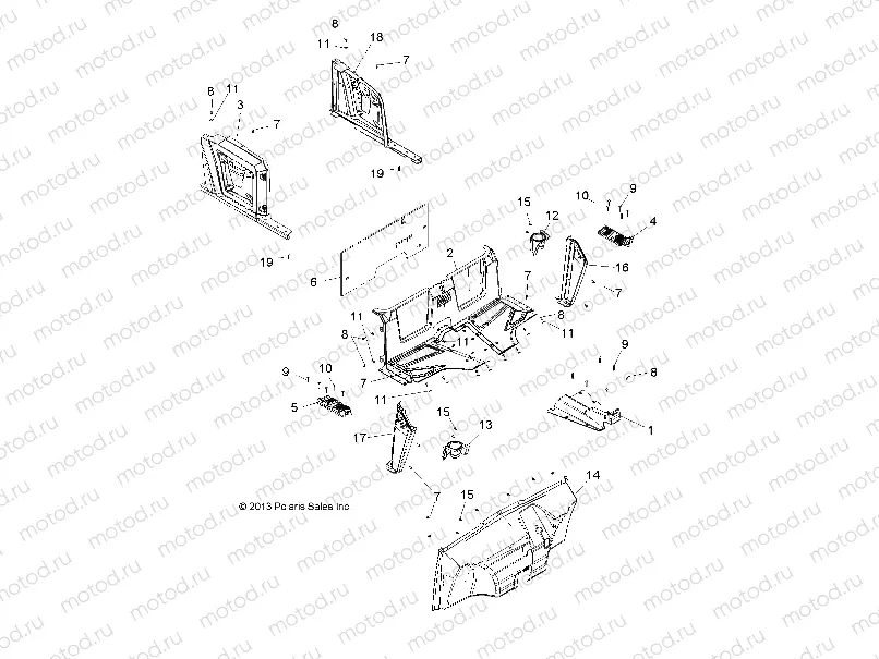 BODY | BODY, FRONT FLOOR and FENDERS - R14WH57AA/AC/AR/6EAT (49RGRFLOOR14570CREW)