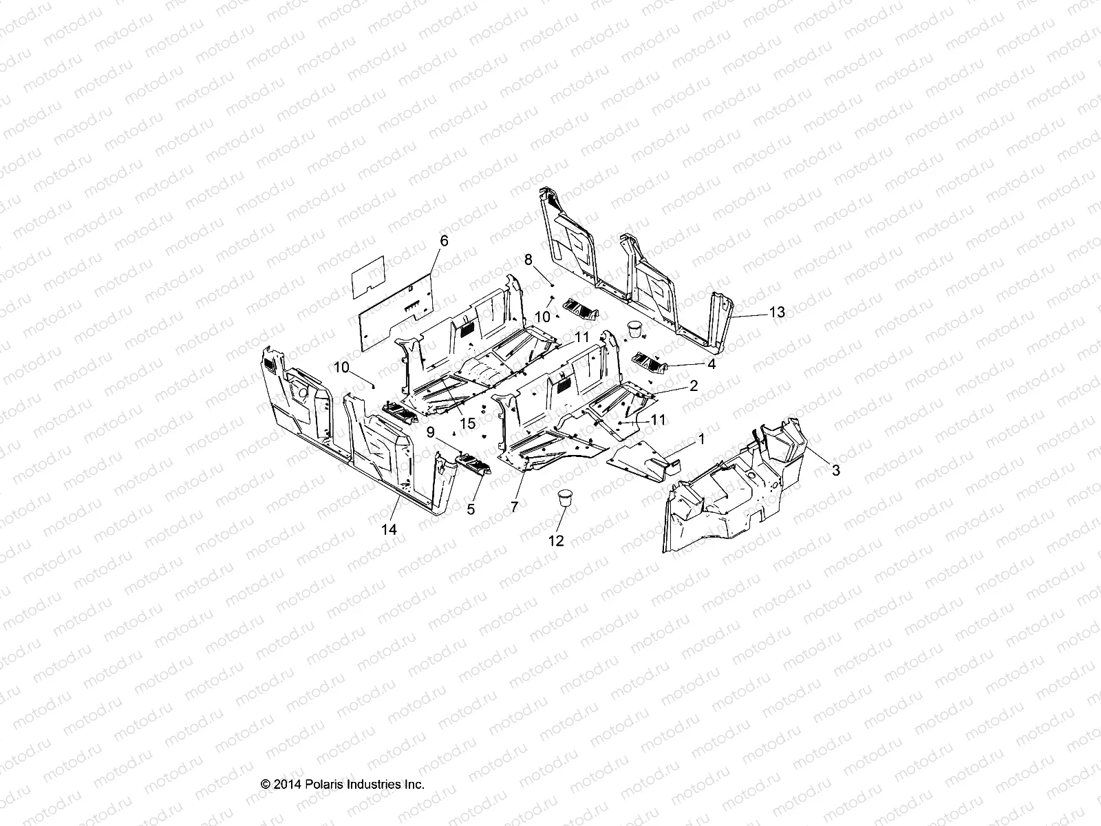 BODY | BODY, FRONT FLOOR and FENDERS - R15RNA57AA/AC/AR/E57AS (49RGRFLOOR15570MC)