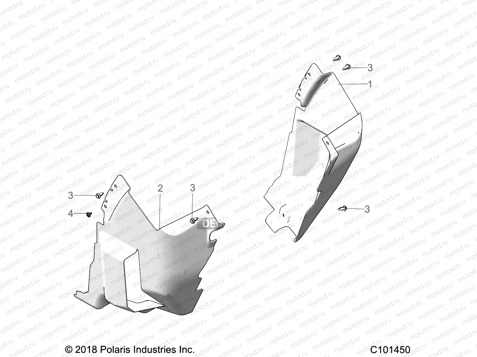 BODY | BODY, FRONT MUD GUARDS - A21SXE95KG (C101450)