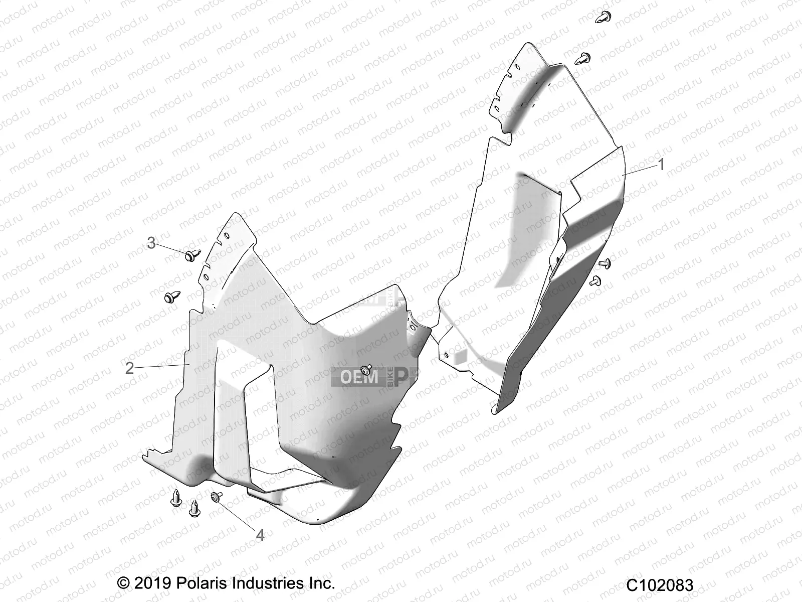 BODY | BODY, FRONT MUD GUARDS - A23SLE95PK (C102083)