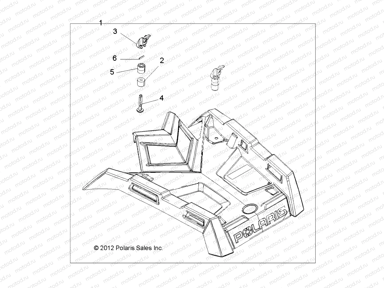 BODY | BODY, FRONT RACK - A15SVE95FW (49ATVRACKMTG13SCRAM850)