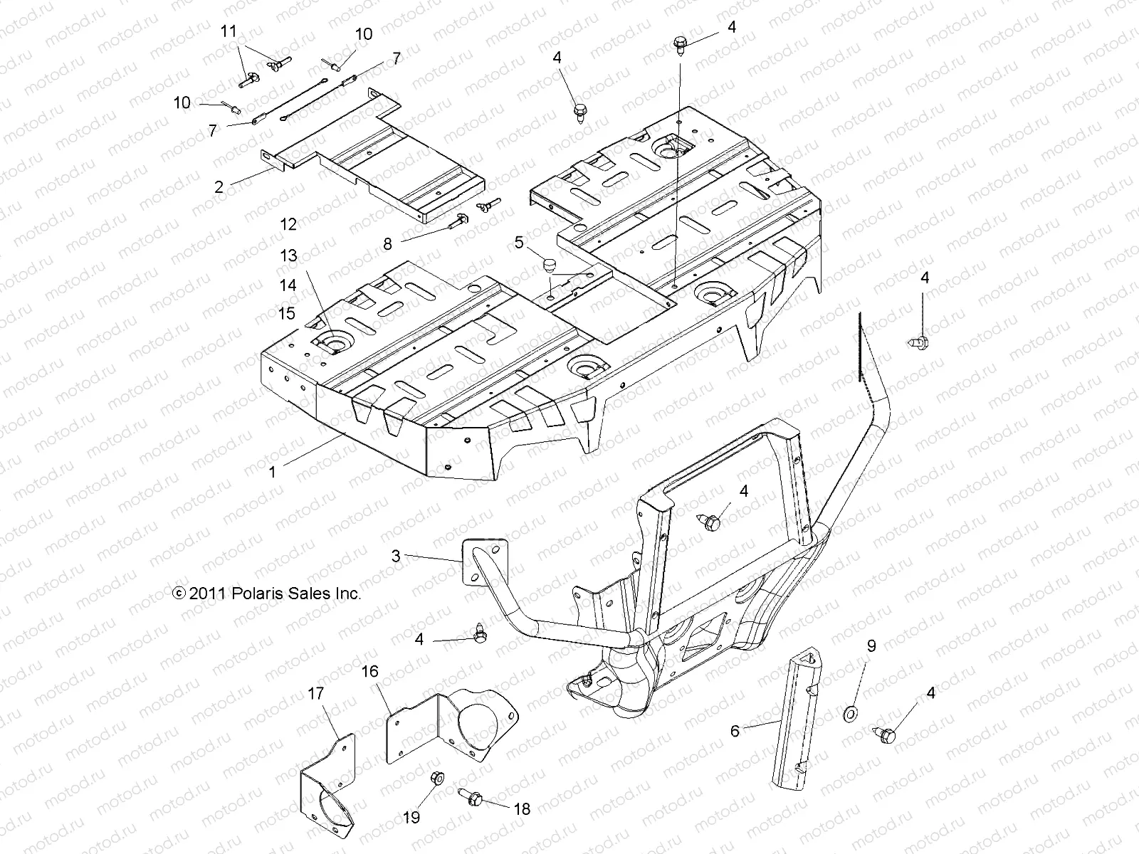 BODY | BODY, FRONT RACK and BRUSHGUARD - A14YN8EAJ/EAT (49MVBRUSHGRD12SP850)
