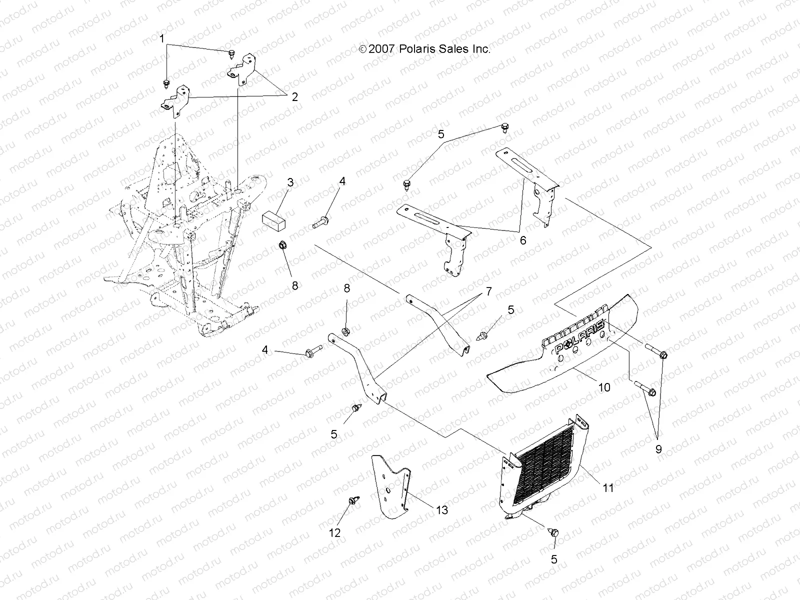BODY | BODY, FRONT RACK and BUMPER MOUNTING - A08CL50AA (49ATVBUMPER086X6)