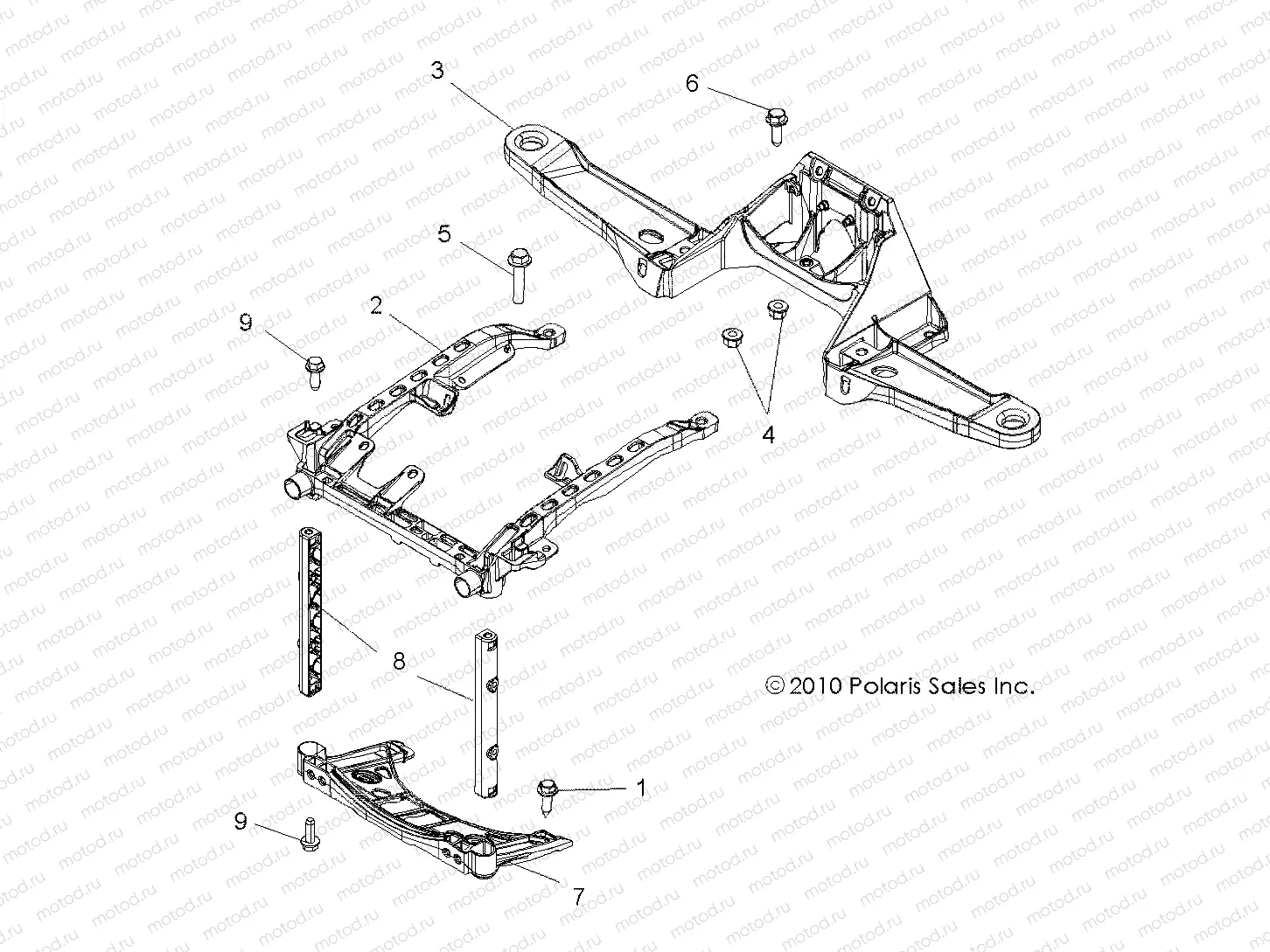 BODY | BODY, FRONT RACK SUPPORT - A13DN8EAF/EAL/EAR (49ATVRACKMTG11SPTRG550)