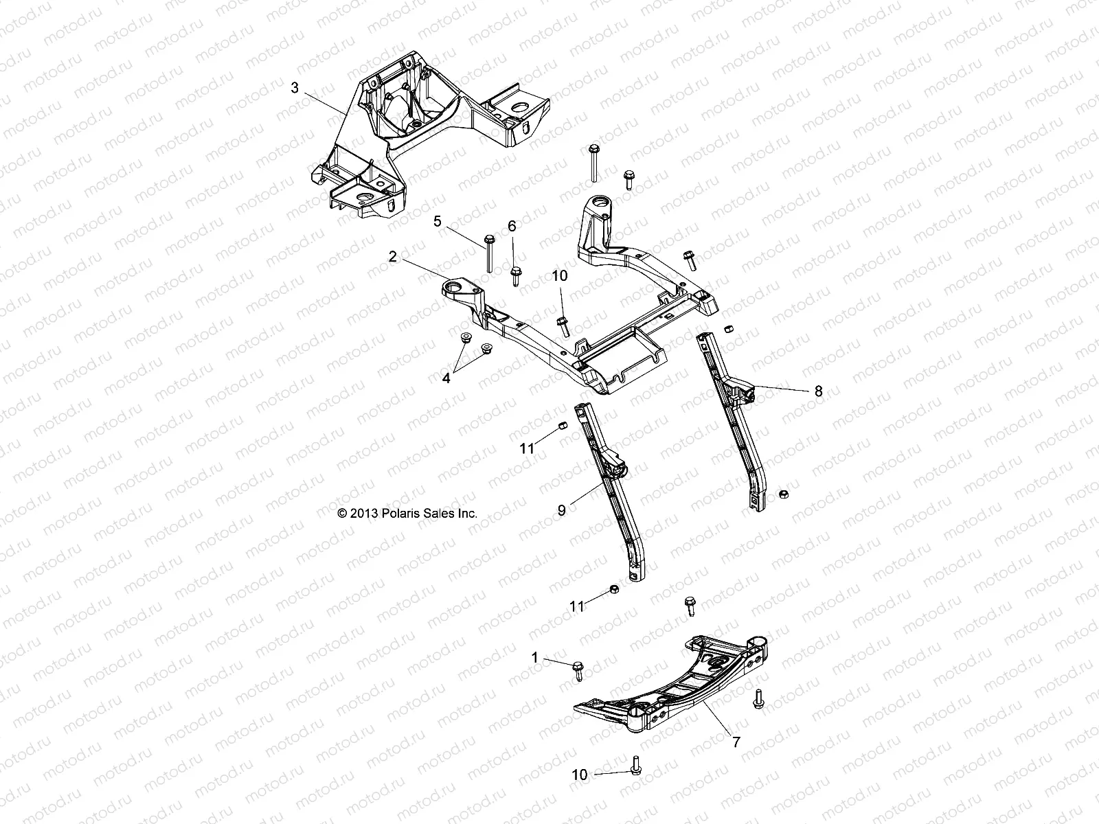 BODY | BODY, FRONT RACK SUPPORT - A14GH9EFW (49ATVRACKMTG14SCRAM)