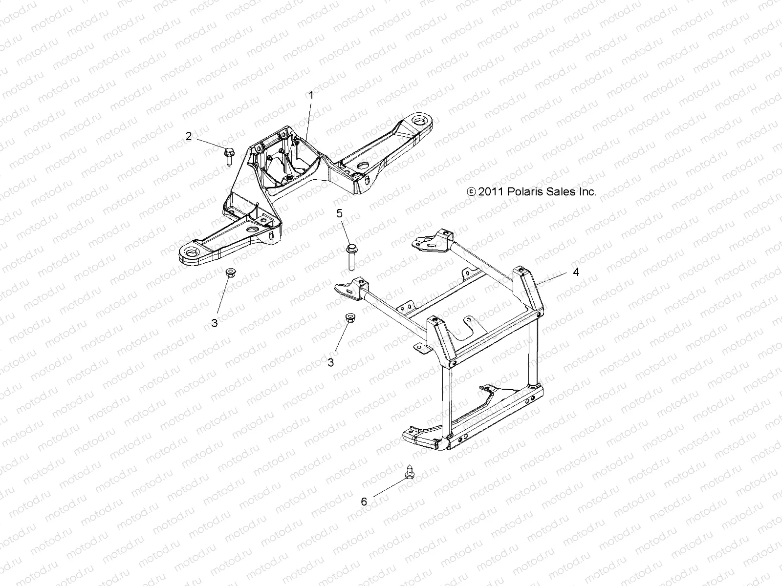 BODY | BODY, FRONT RACK SUPPORT - A14YN8EAJ/EAT (49MVRACKMTG12SP850)