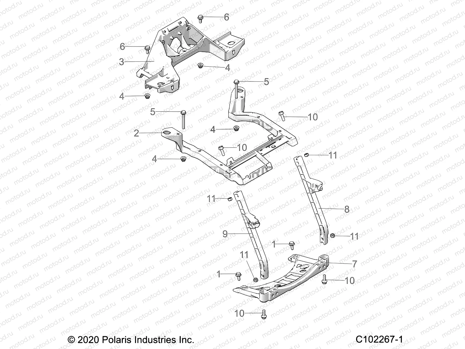 BODY | BODY, FRONT RACK SUPPORT - A20SVE95KR (C102267-1)
