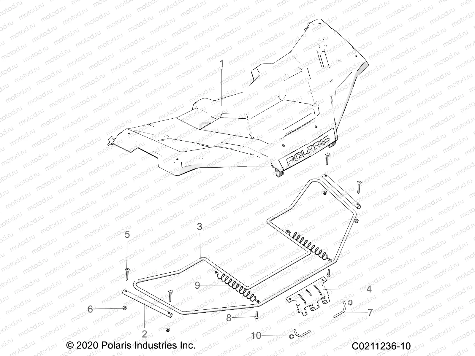 BODY | BODY, FRONT STORAGE COVER - A21SEK57AG/BG (C0211236-10)