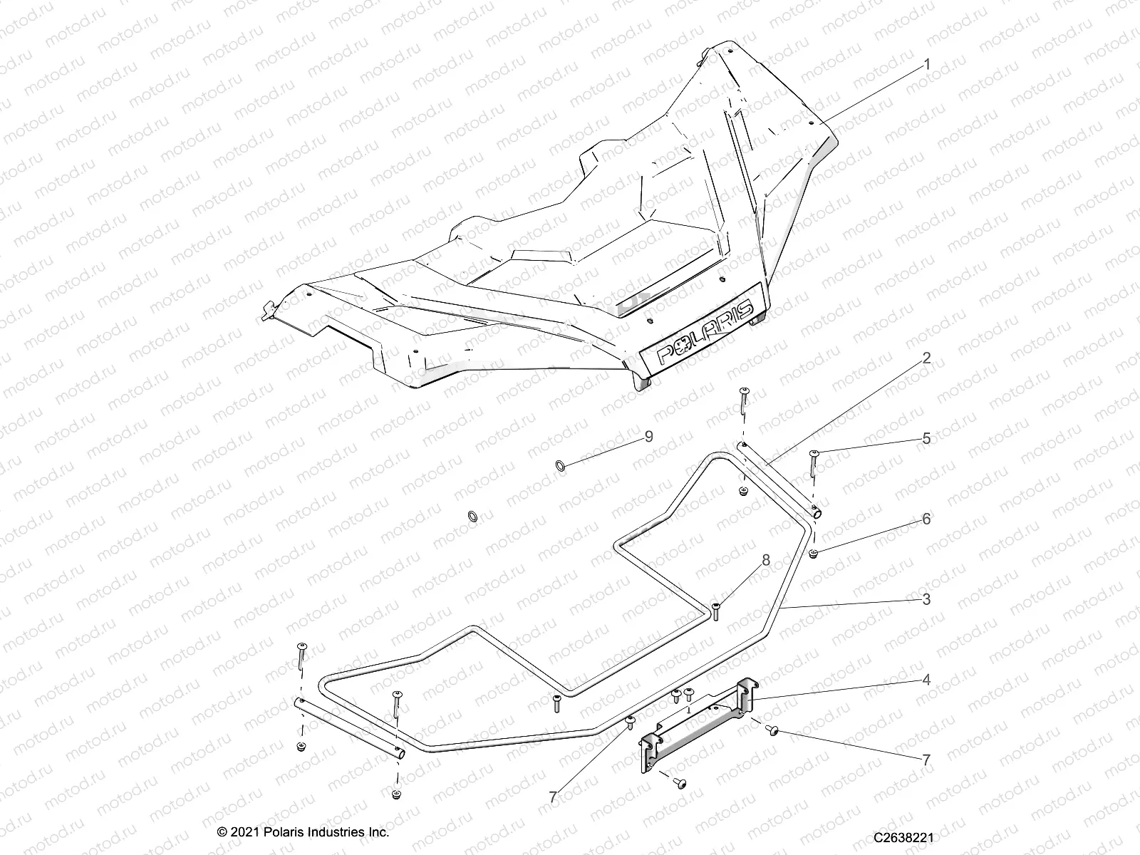 BODY | BODY, FRONT STORAGE COVER - A23SEE57F1/S57C1/C2/C3/CL/F1/F2/F3/FL (C2638221)