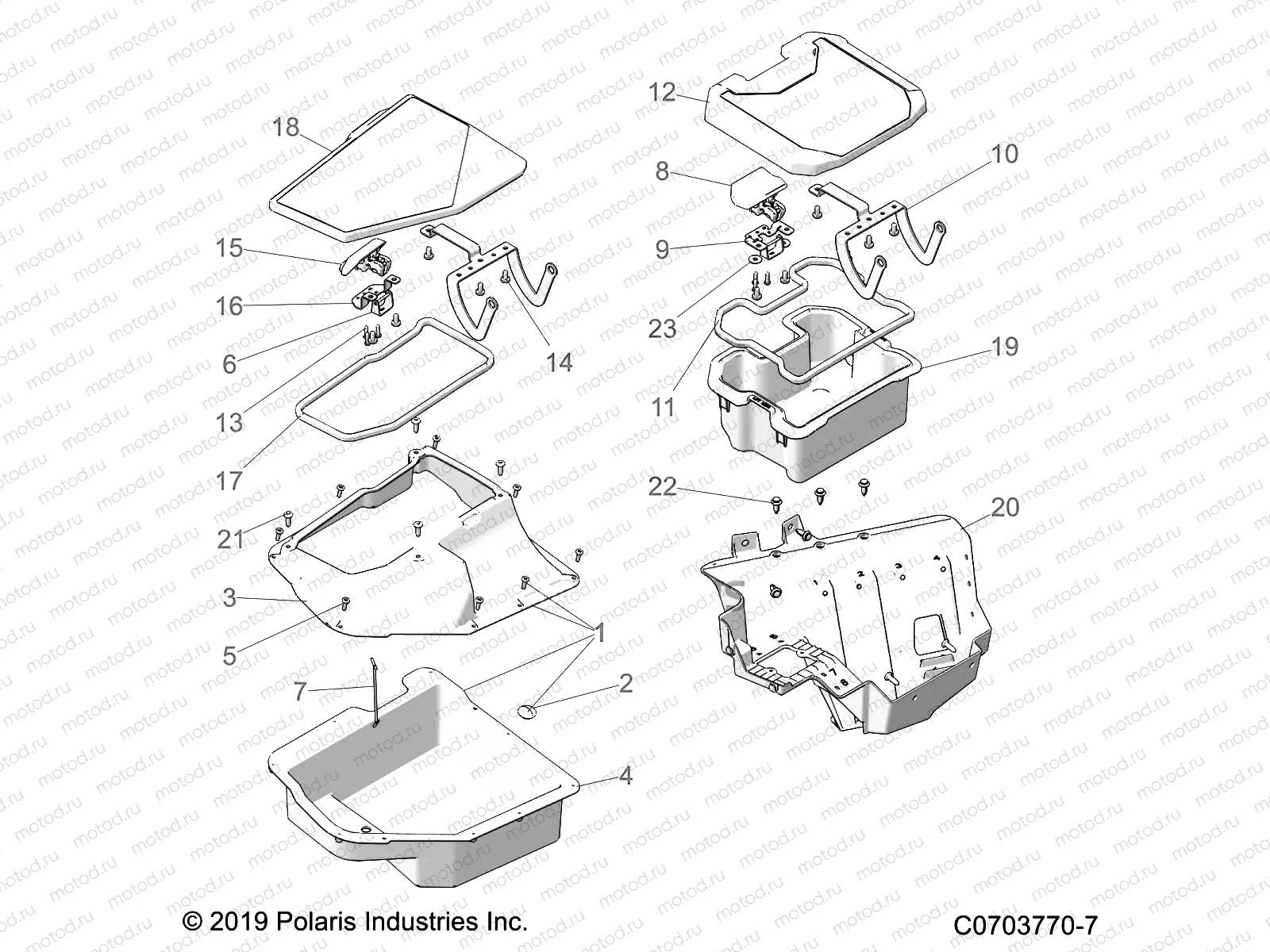 BODY | BODY, FRONT STORAGE - Z20RA_92AC/BC/AK/BK/AR/BR/AE/BE/AH/BH/AT/BT (C0703770-7)