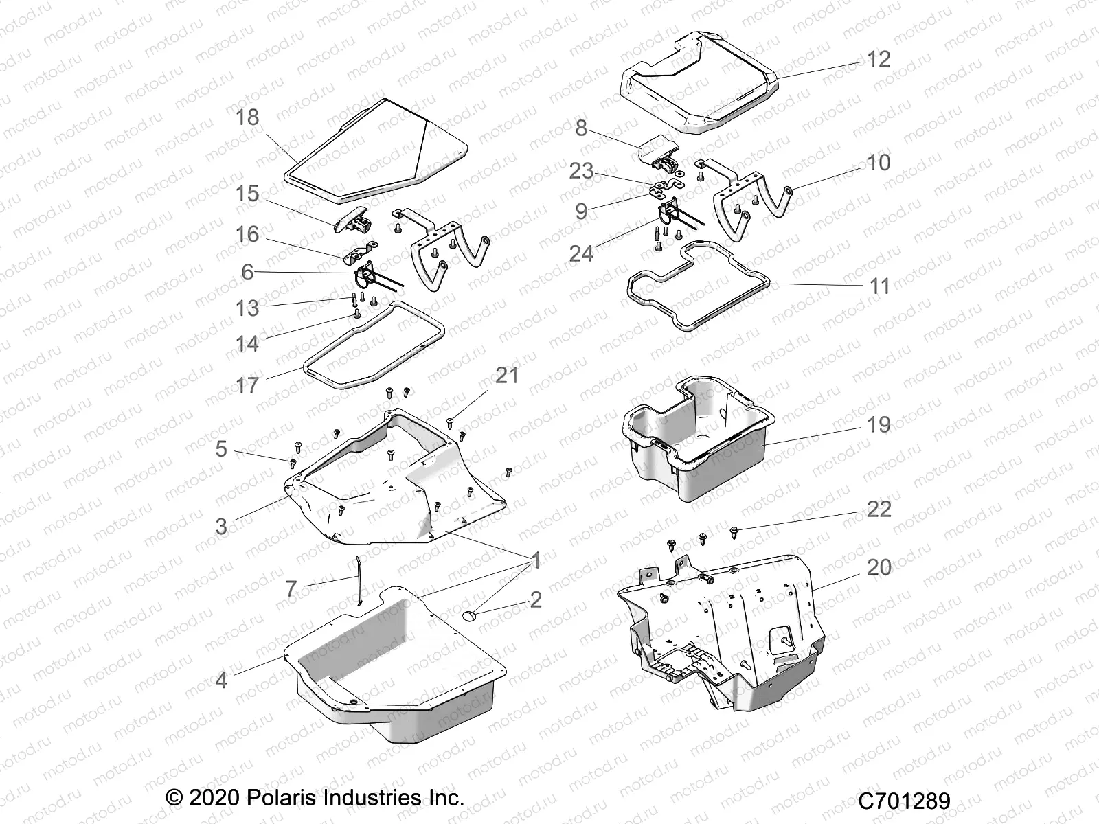 BODY | BODY, FRONT STORAGE - Z23RGD2KAJ/AK/BJ/BK (C701289)