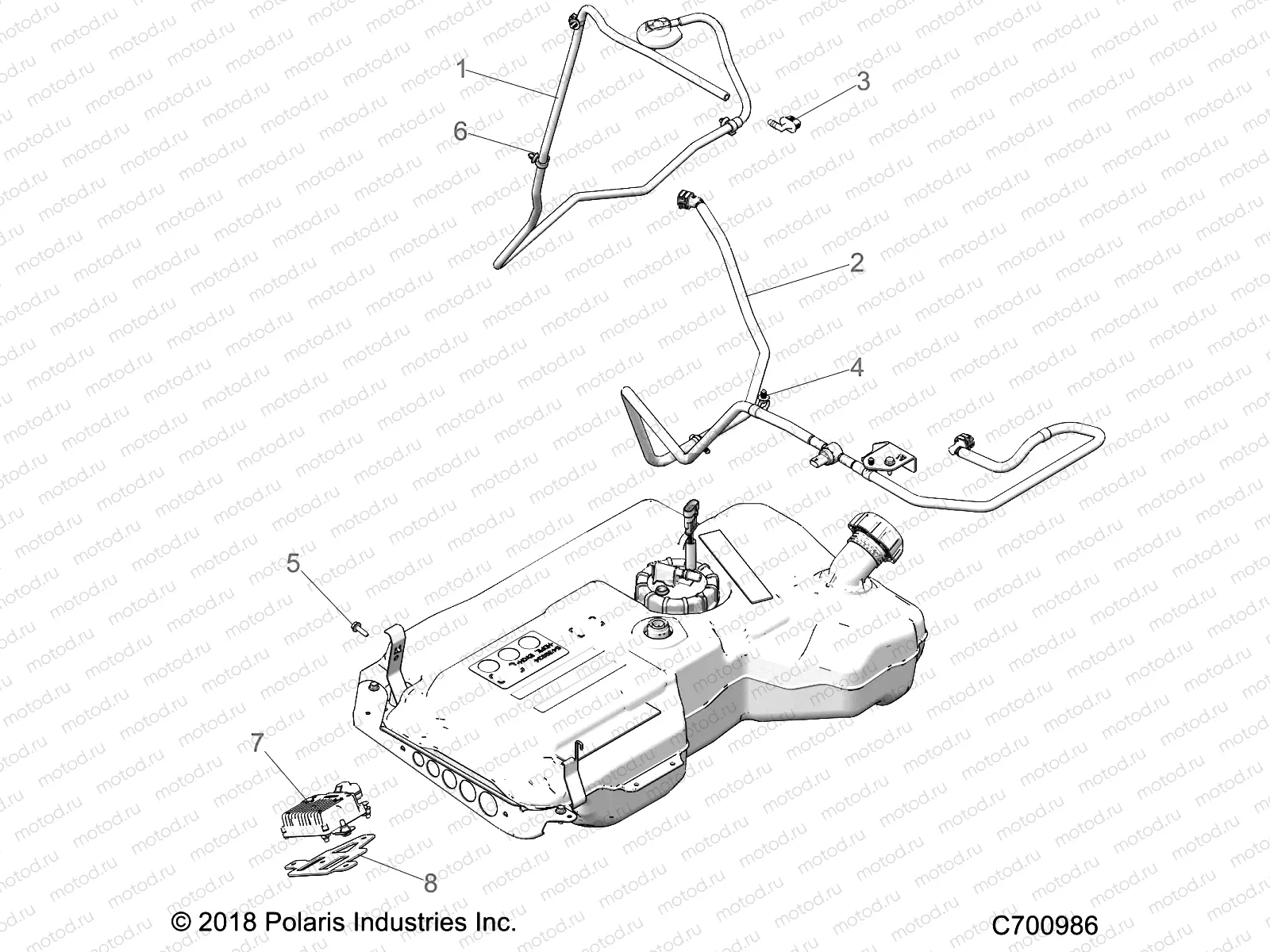 BODY | BODY, FUEL LINES, STD.  - Z20NAF92AL/F92AR (C700986)