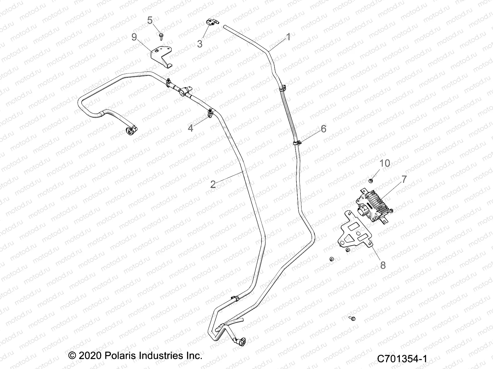 BODY | BODY, FUEL LINES, STD. - Z21NAE92AG/AX (C701354-1)