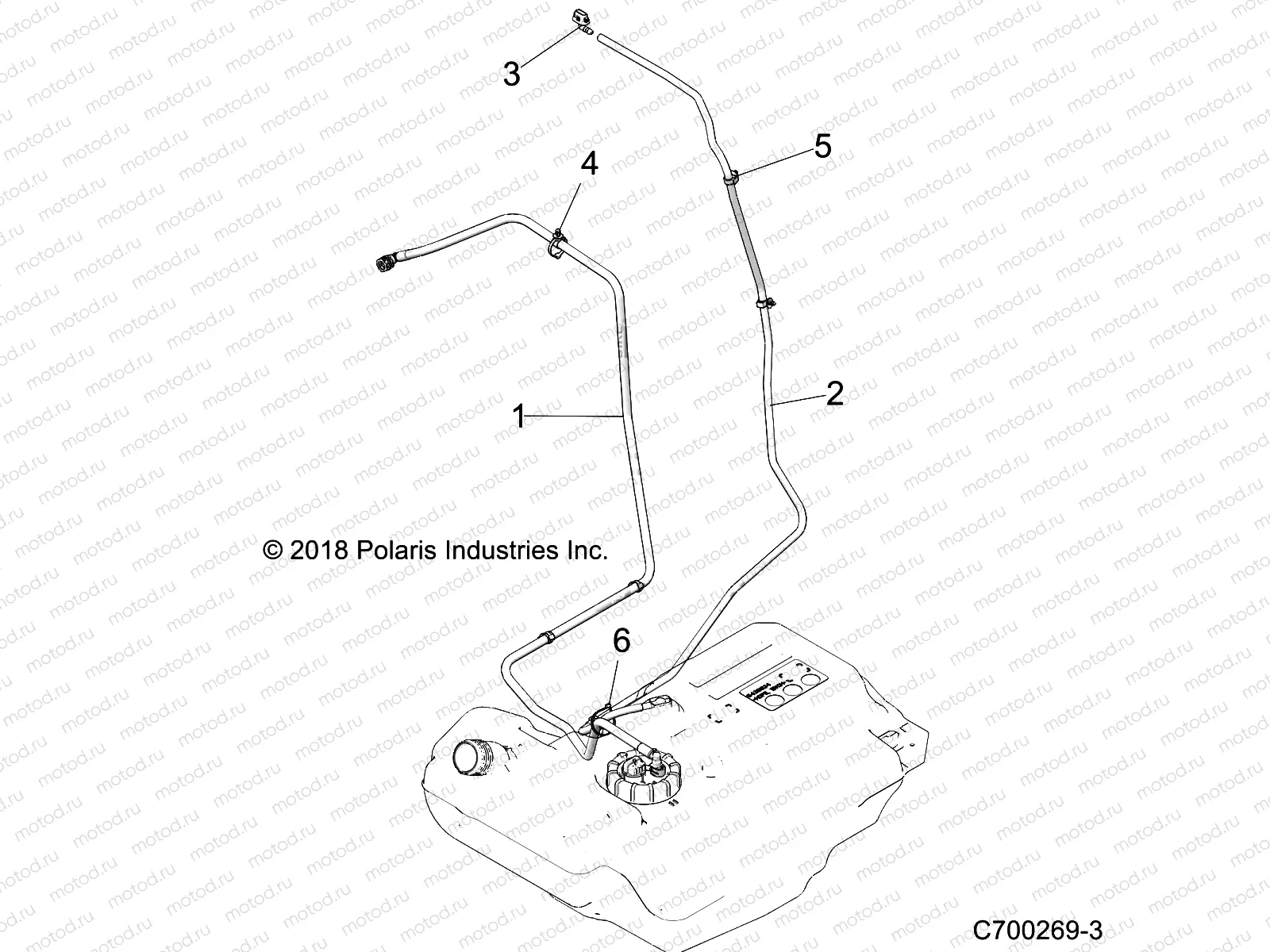 BODY | BODY, FUEL LINES, STD. - Z22N4K99AK/AR/N4VAK/AR (C700269-3)