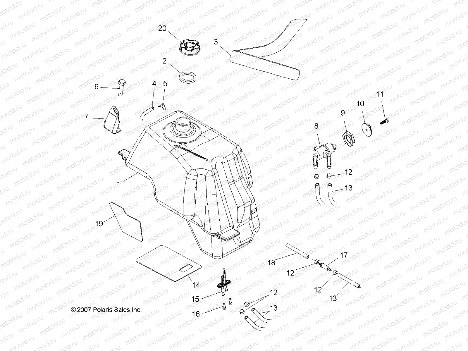 BODY | BODY, FUEL SYSTEM - A08CL50AA (49ATVFUEL086X6)