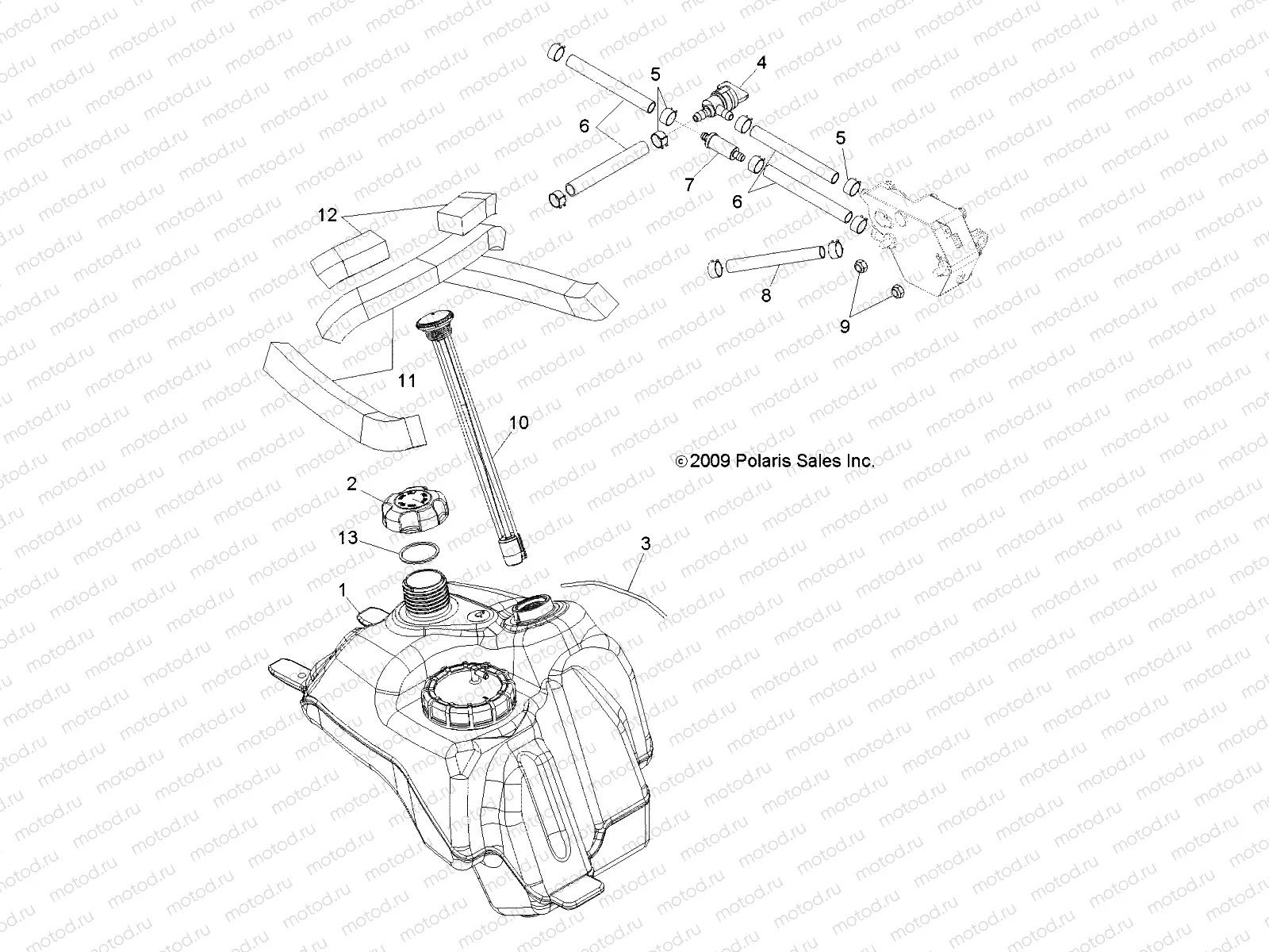 BODY | BODY, FUEL SYSTEM - A10NG50AA (49ATVFUEL10TBLZR)