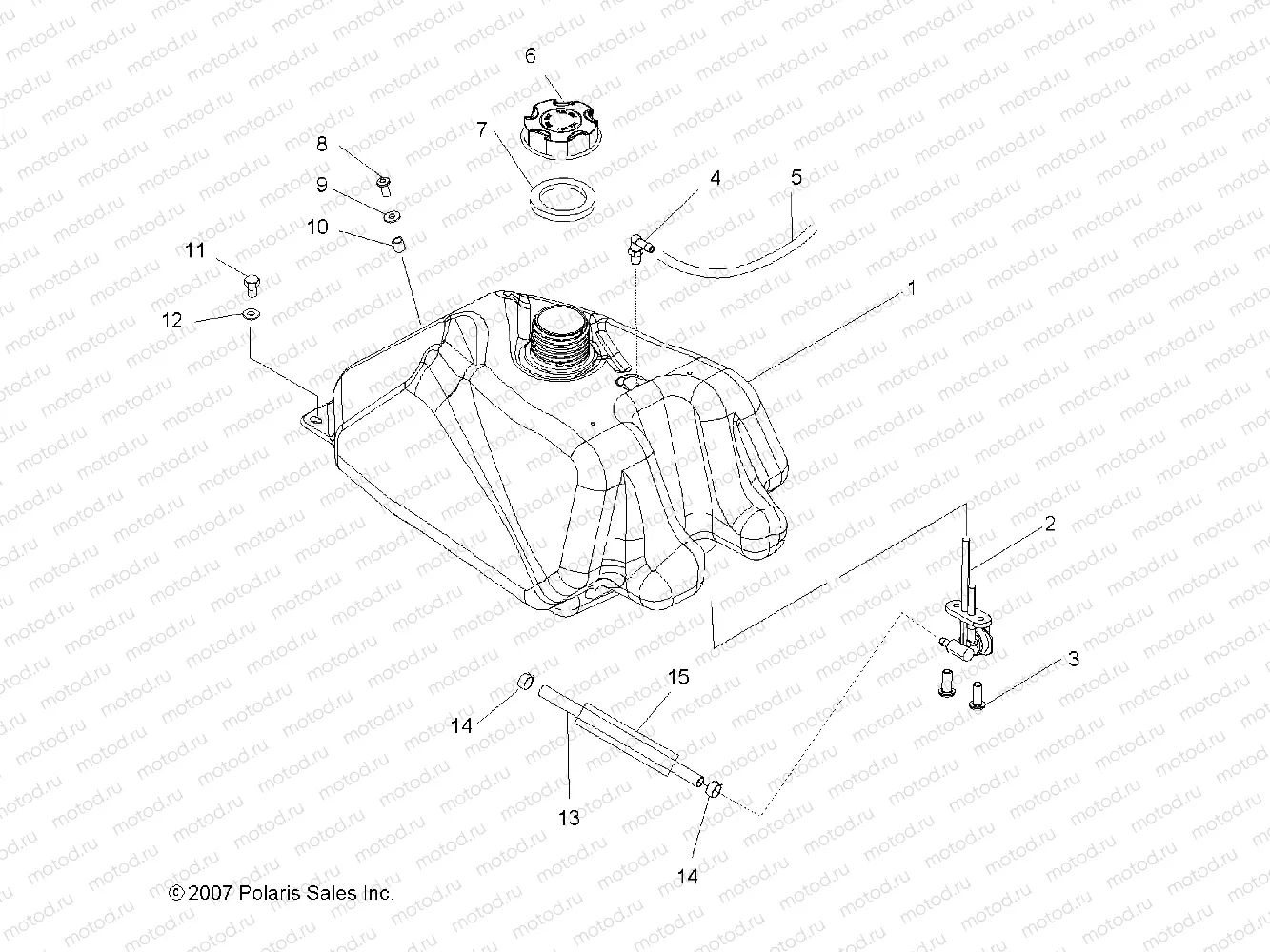 BODY | BODY, FUEL TANK - A08GJ52AA/AB/AC (49ATVFUEL08OUT525S)