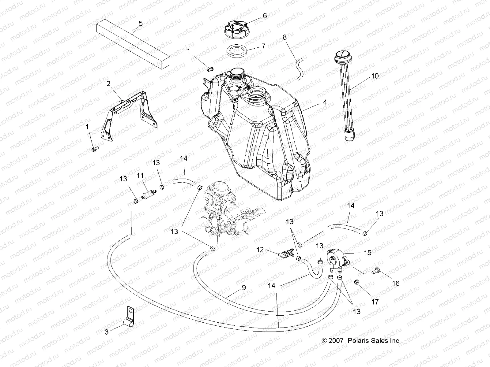 BODY | BODY, FUEL TANK - A08LH46AQ/AX/AZ (49ATVFUEL08SP400)