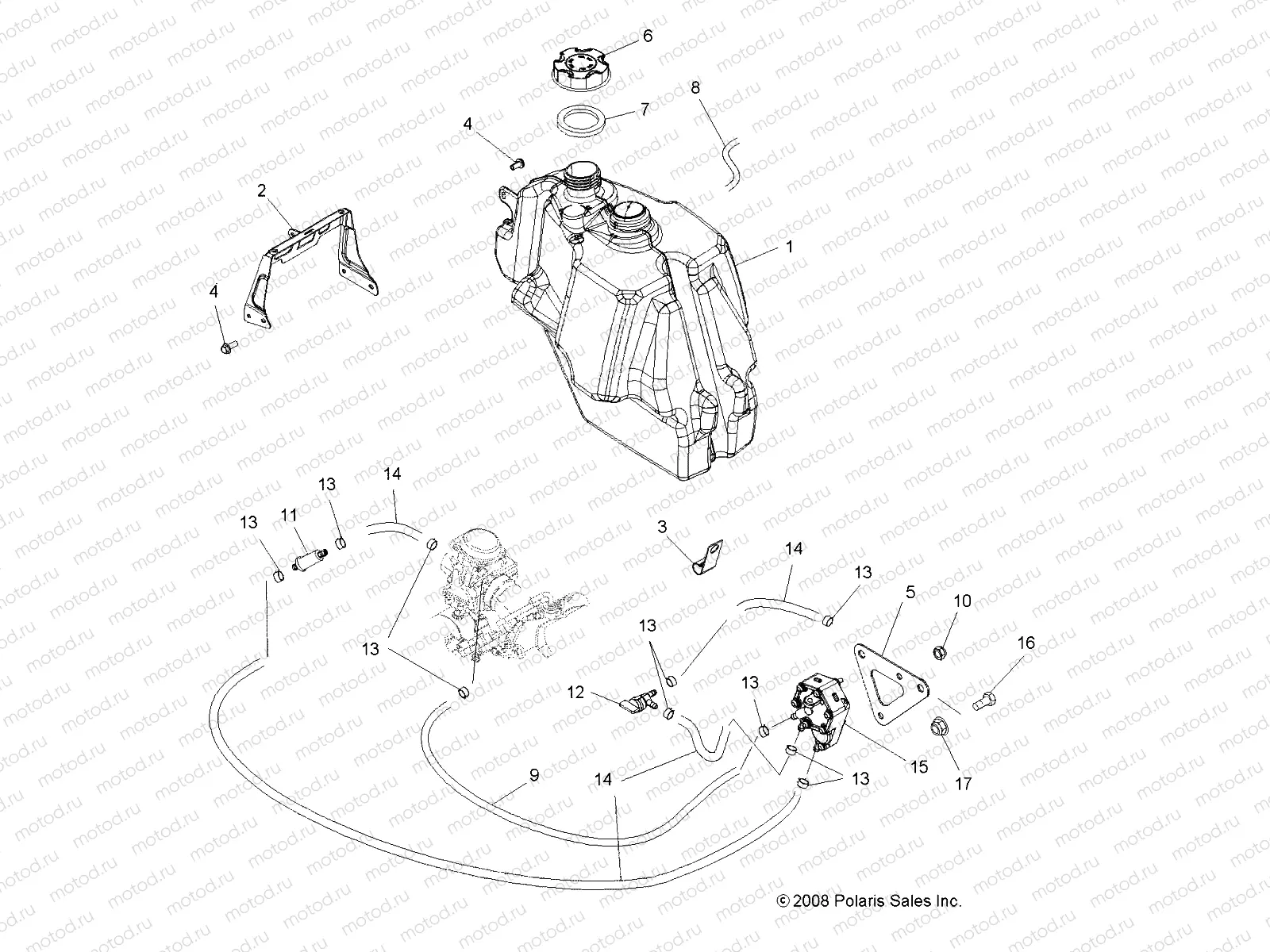 BODY | BODY, FUEL TANK - A09LB27AA (49ATVFUEL09SP300)