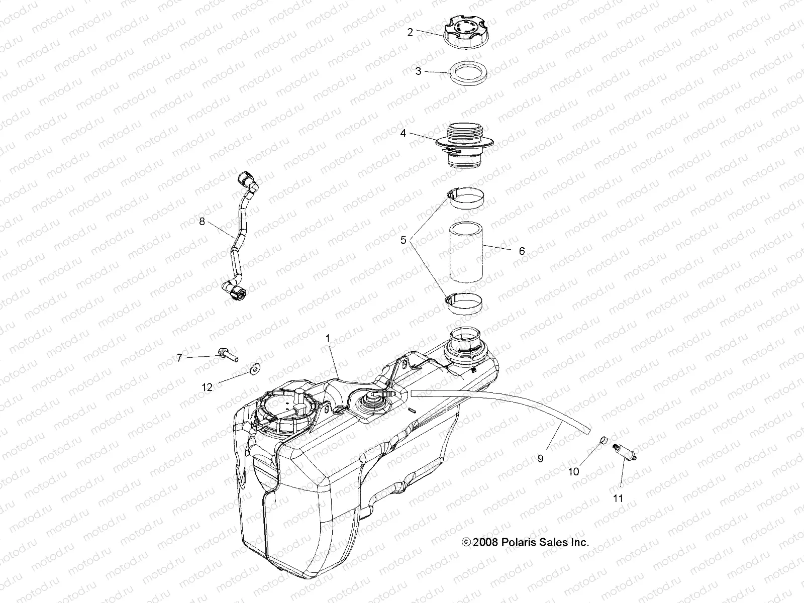 BODY | BODY, FUEL TANK - A09ZX85FS/CFS (49ATVFUEL09SPEPS850I)