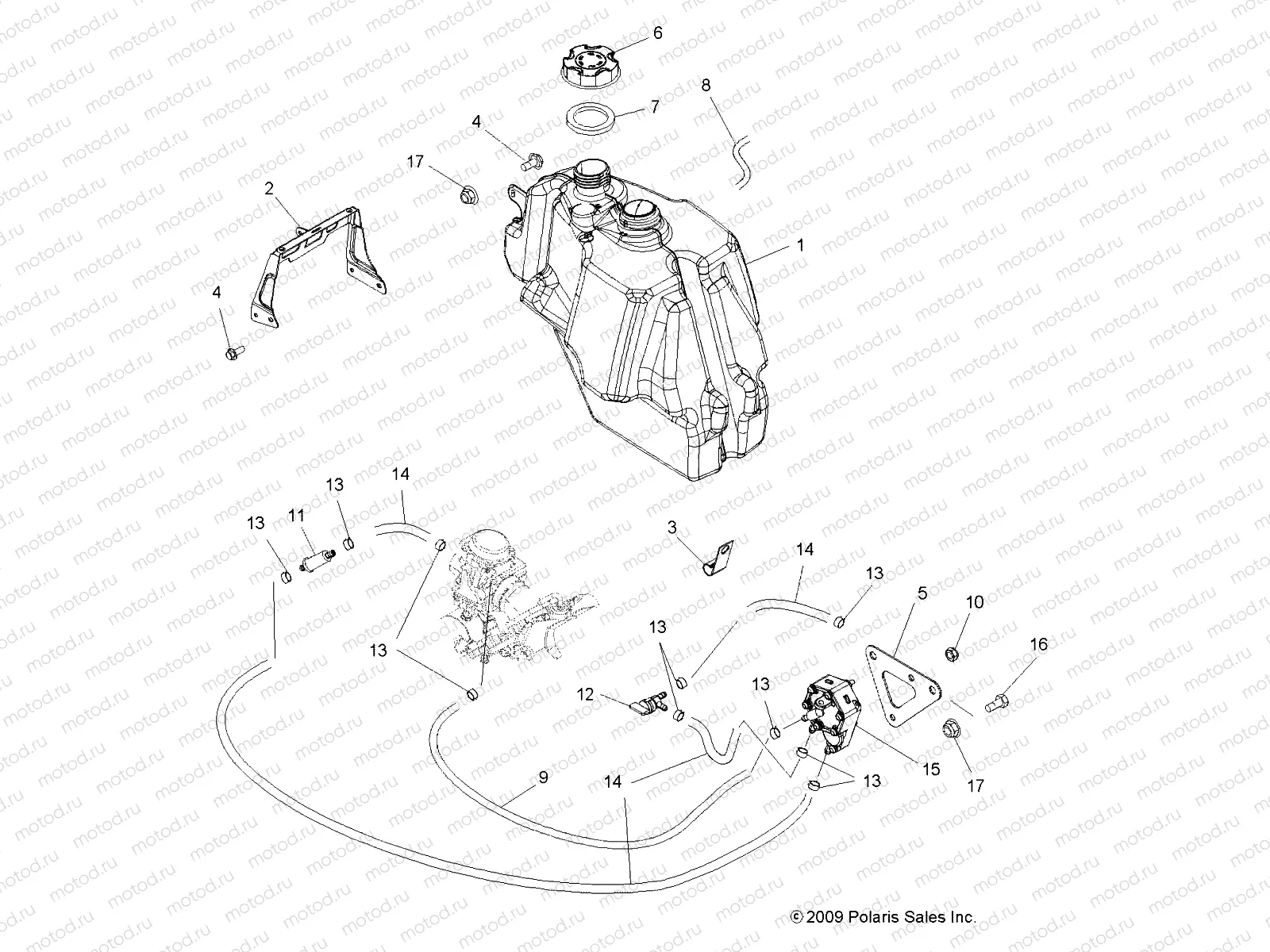 BODY | BODY, FUEL TANK - A10LH27AX/AZ (49ATVFUEL10HAWK)