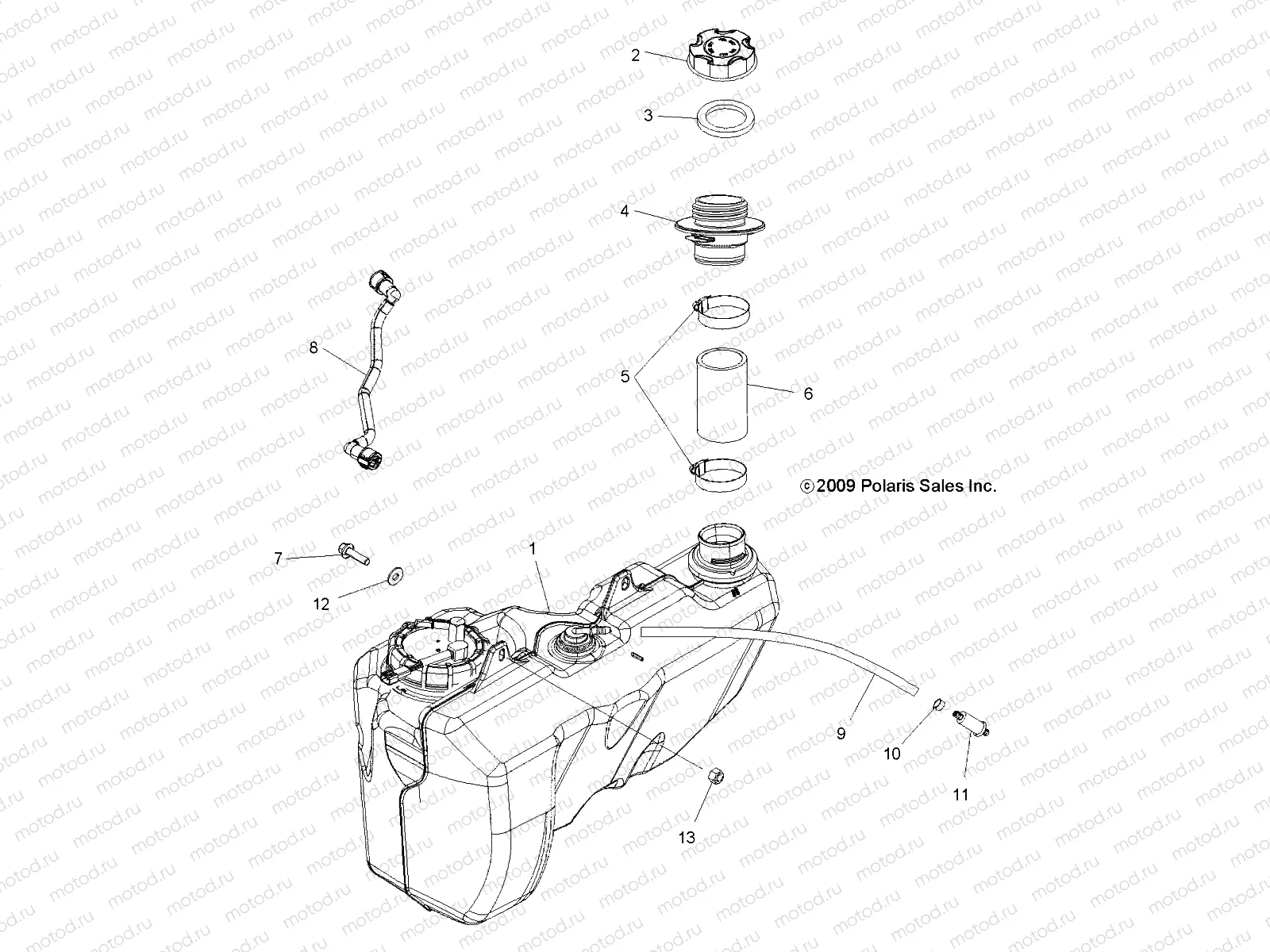 BODY | BODY, FUEL TANK - A10ZX85FL/FF (49ATVFUEL10SPXP550)
