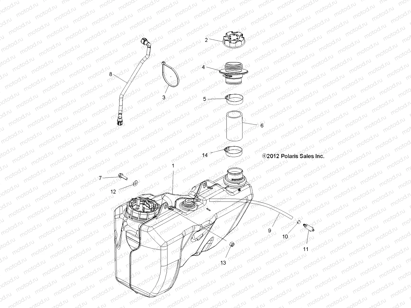 BODY | BODY, FUEL TANK - A13TN55AA/AZ (49ATVFUEL13SPX2550)