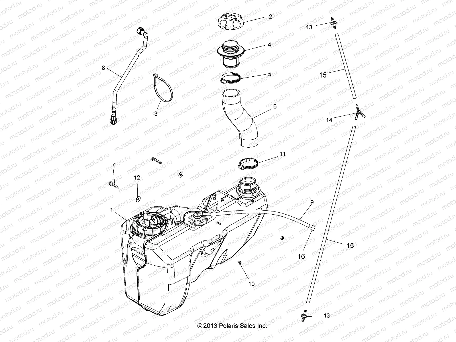 BODY | BODY, FUEL TANK - A14GH9EFW (49ATVFUEL14SCRAM)