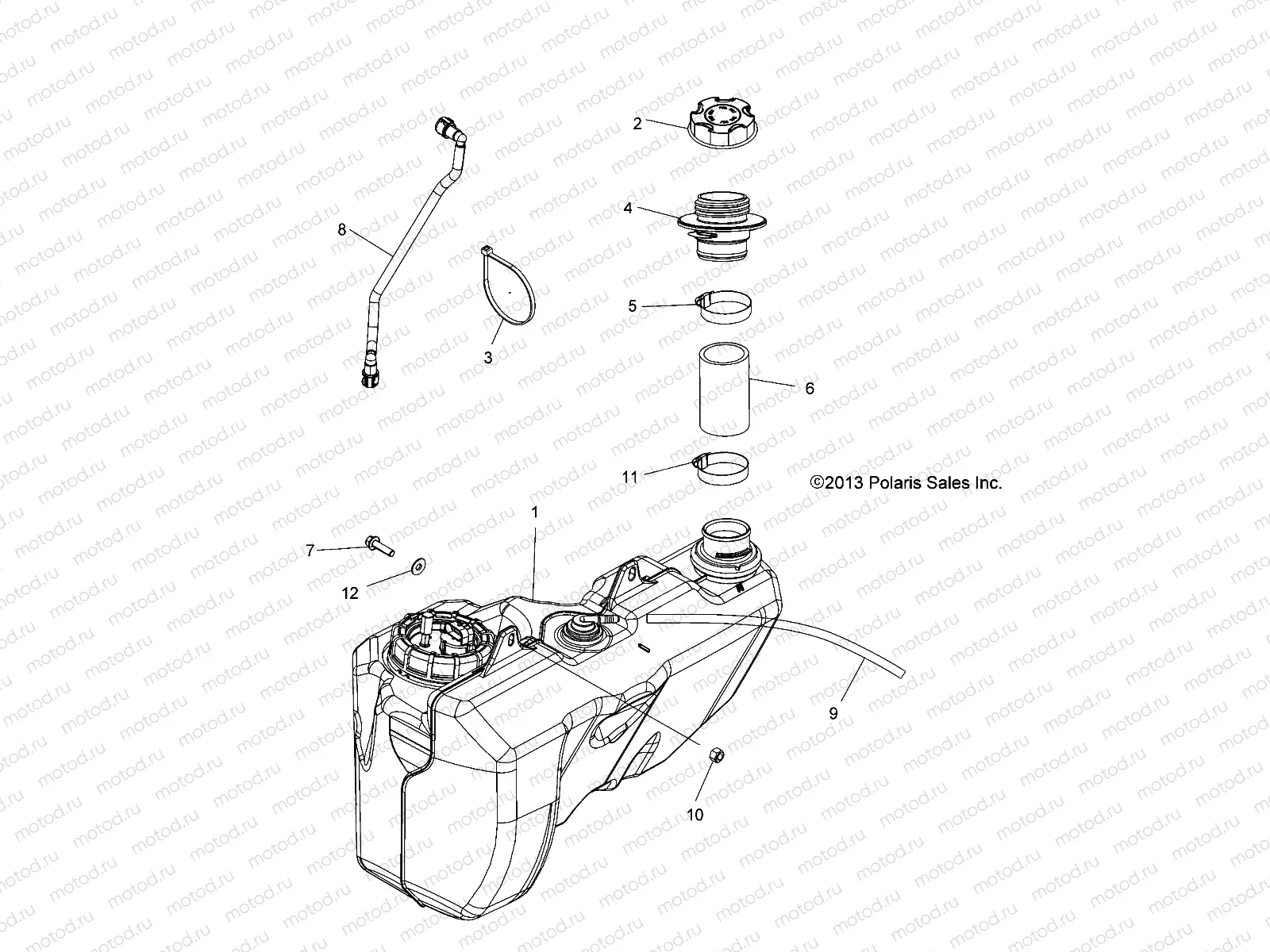 BODY | BODY, FUEL TANK - A14ZN5EFM (49ATVFUEL14SP550)