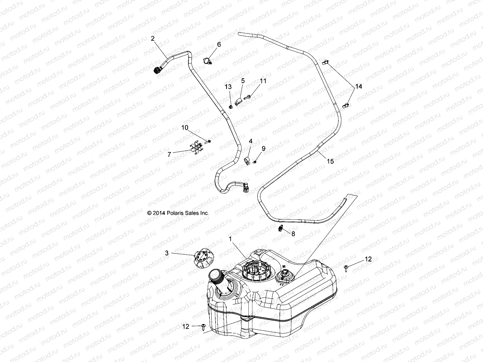 BODY | BODY, FUEL TANK - A15DAA57AJ/AH/EAK (49ATVFUEL15ACE570)