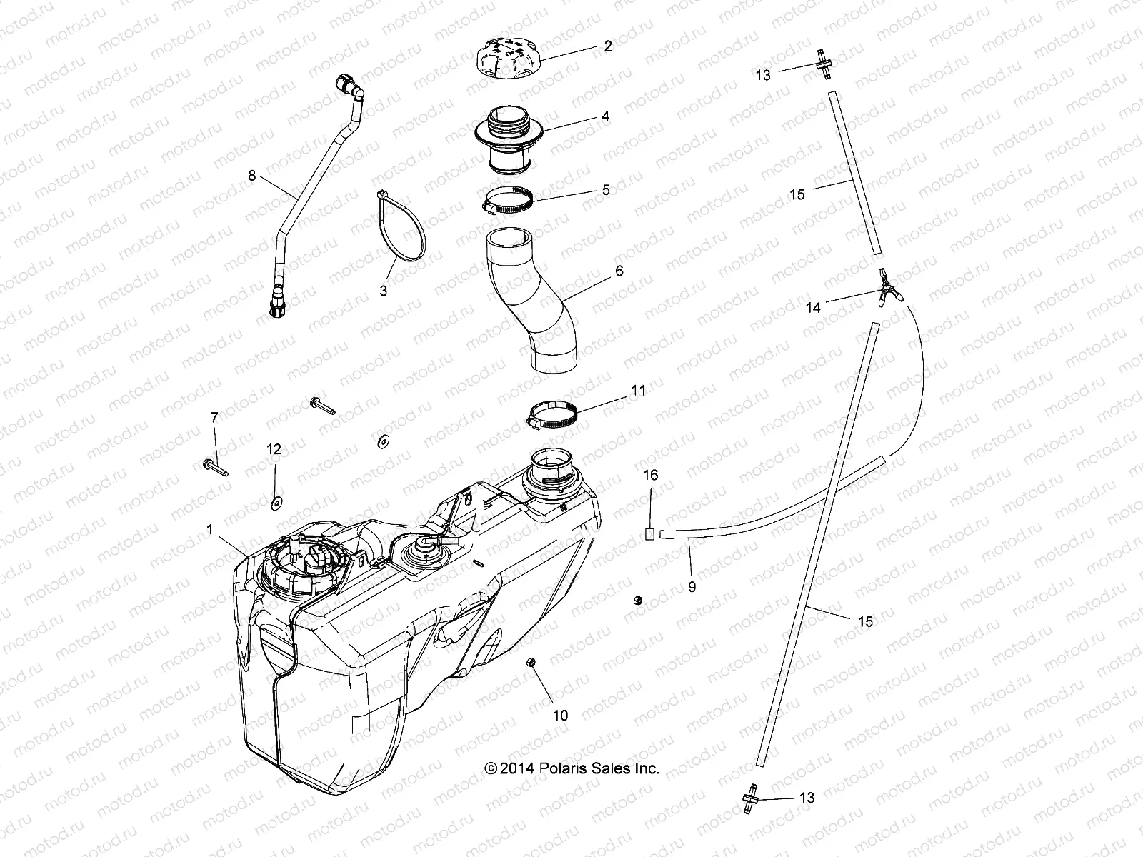 BODY | BODY, FUEL TANK - A15SVA85HD (49ATVFUEL15SCRM1)