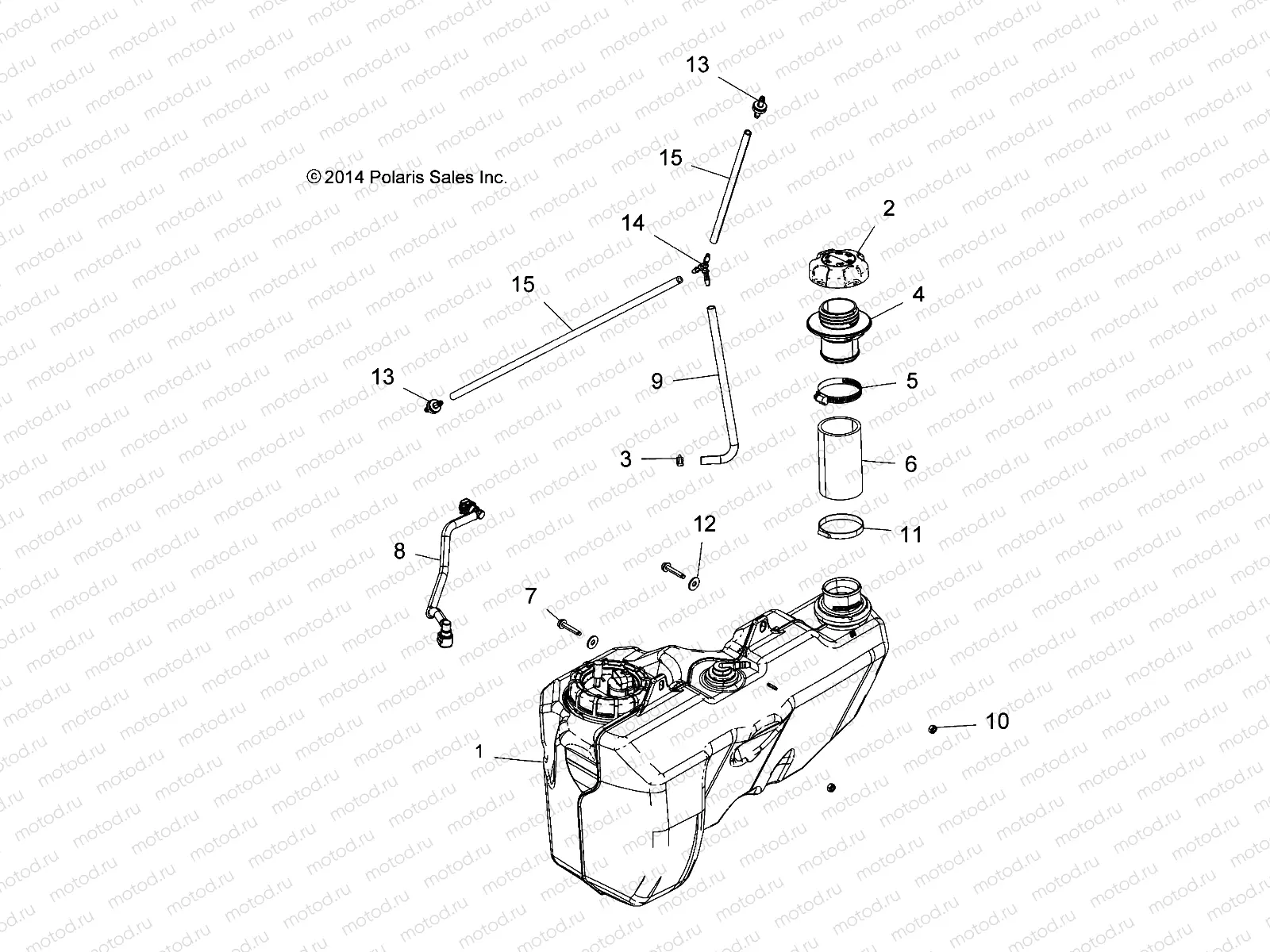 BODY | BODY, FUEL TANK - A15SXE95HK (49ATVFUEL15850SP)
