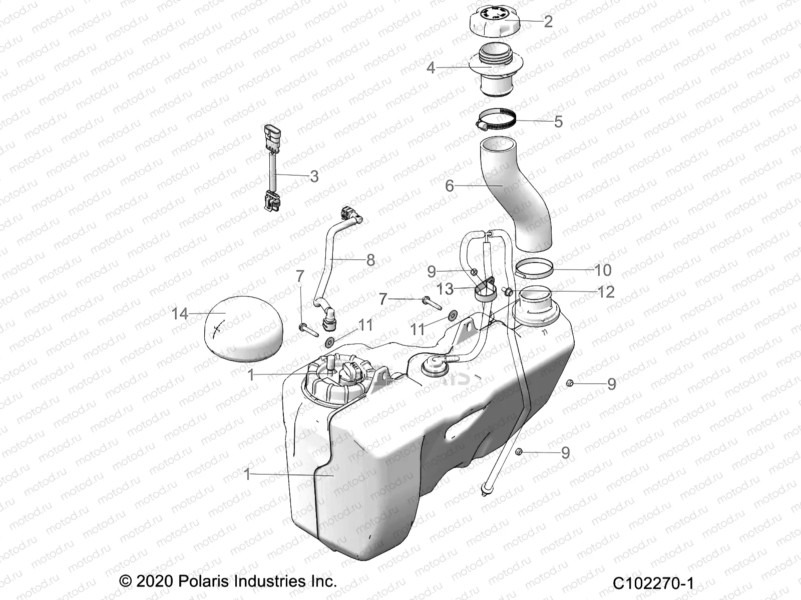 BODY | BODY, FUEL TANK - A21SVE95KK (C102270-1)