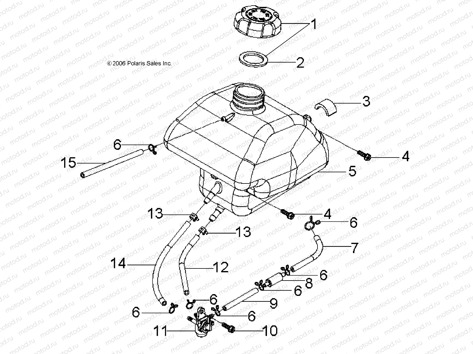 BODY | BODY, FUEL TANK and HOSES - A08KA05AB/AD (49ATVFUEL07PRED50)