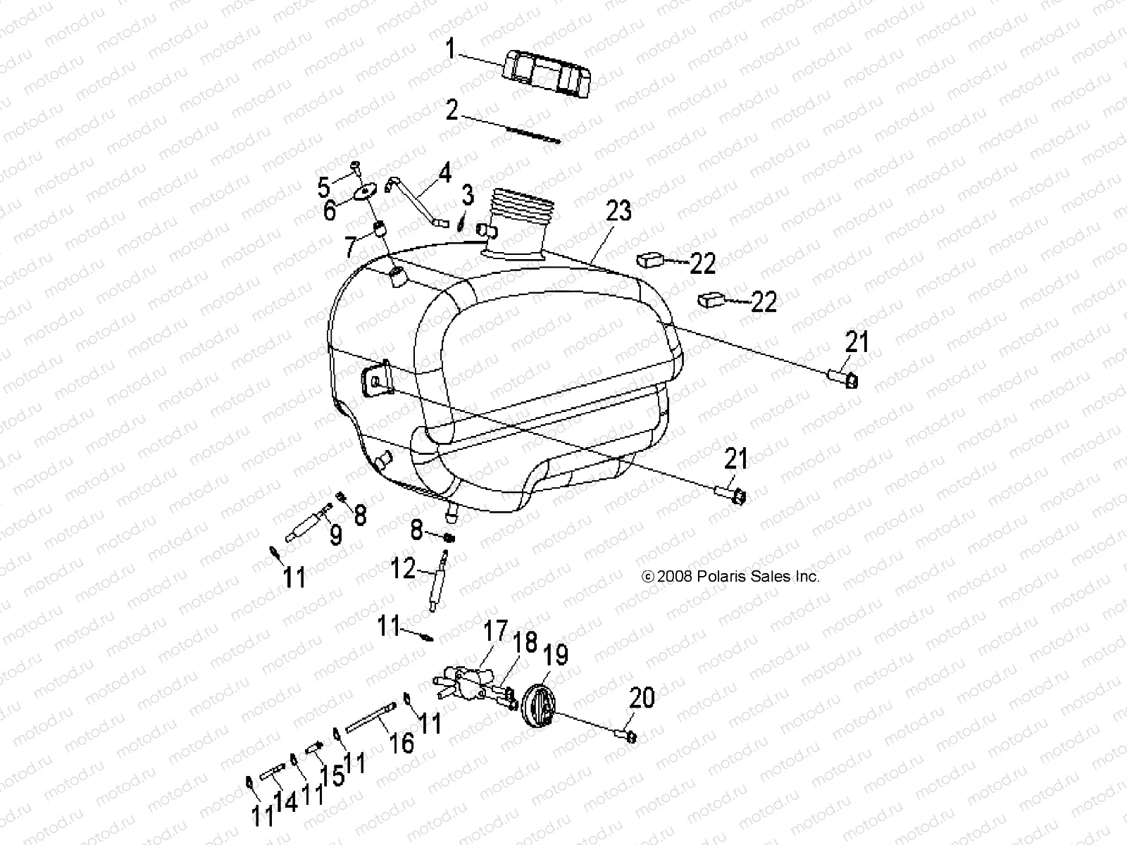 BODY | BODY, FUEL TANK and HOSES - A12FA09AA (49ATVFUEL09SP90)